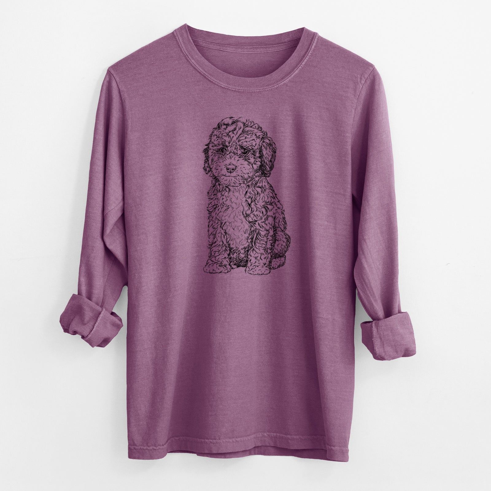 Bare Sweet Tea the Mini Doodle - Men's Heavyweight 100% Cotton Long Sleeve