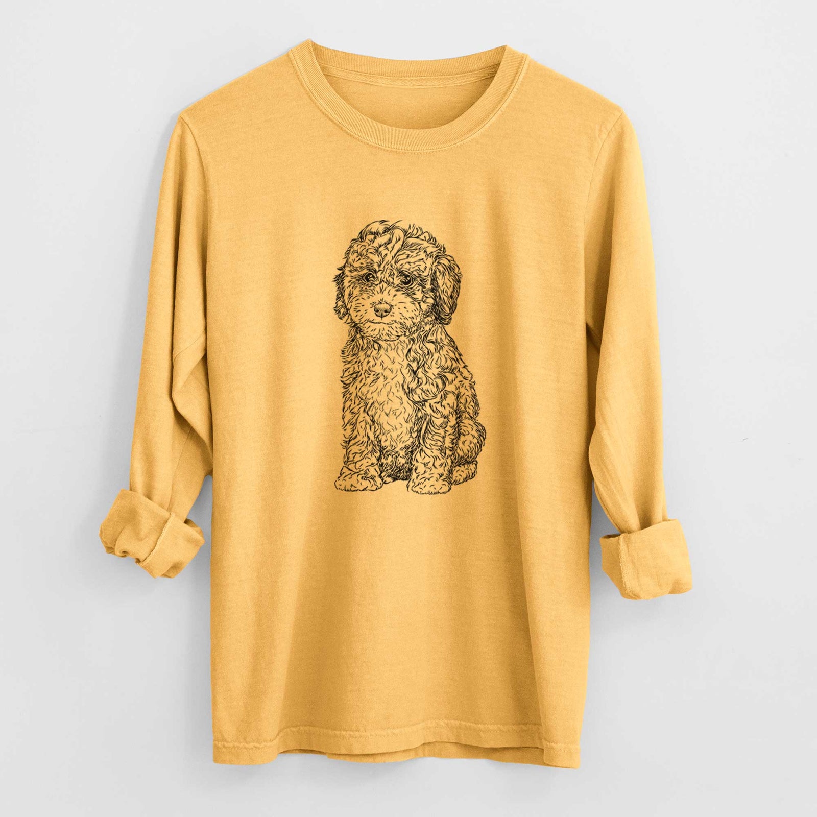 Bare Sweet Tea the Mini Doodle - Men's Heavyweight 100% Cotton Long Sleeve