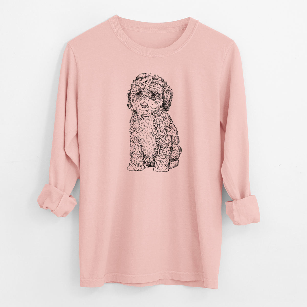 Bare Sweet Tea the Mini Doodle - Men's Heavyweight 100% Cotton Long Sleeve