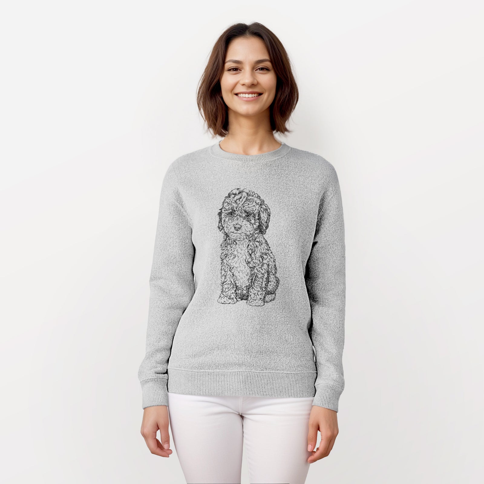 Sweet Tea the Mini Doodle - Knit Sweatshirt