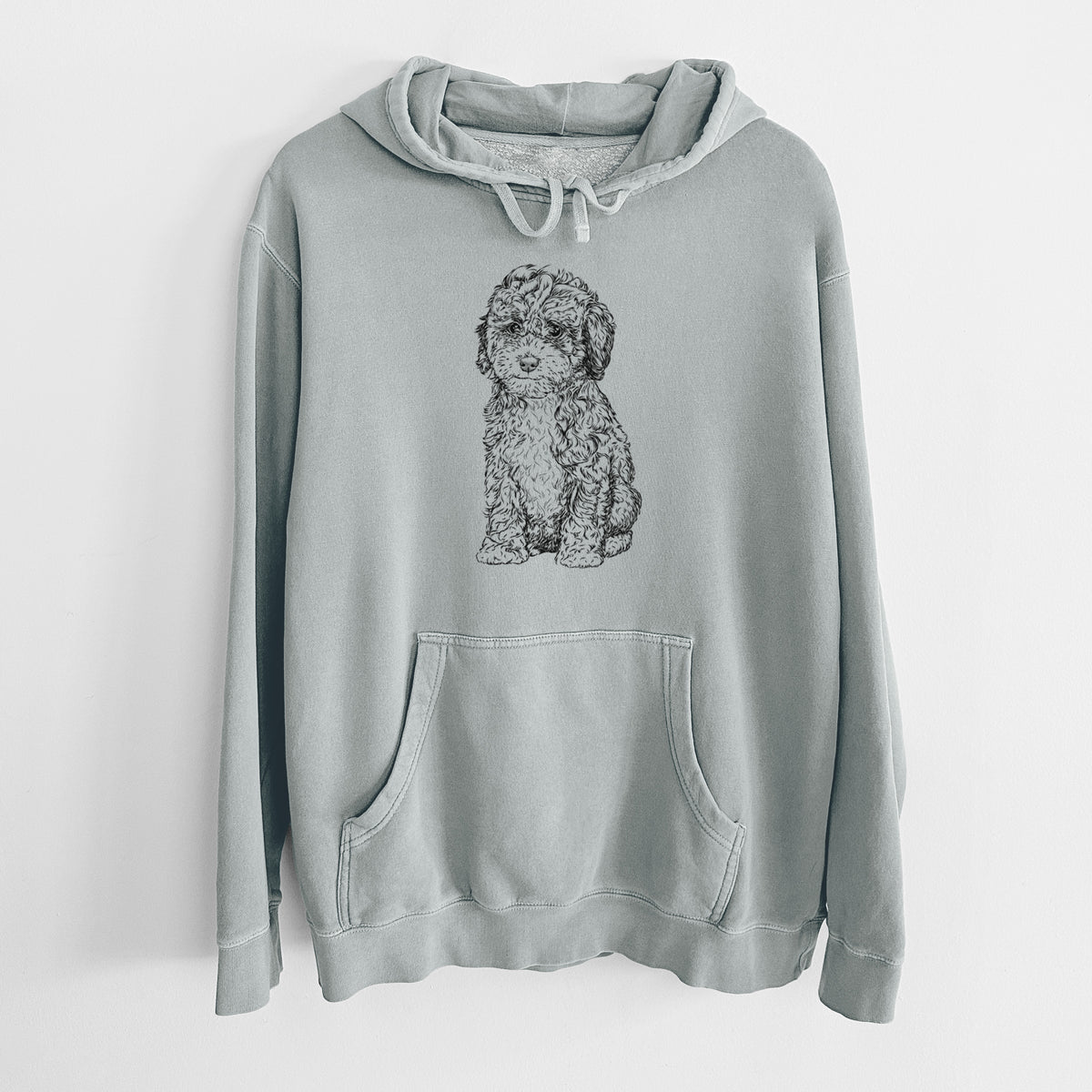 Bare Sweet Tea the Mini Doodle - Unisex Pigment Dyed Hoodie