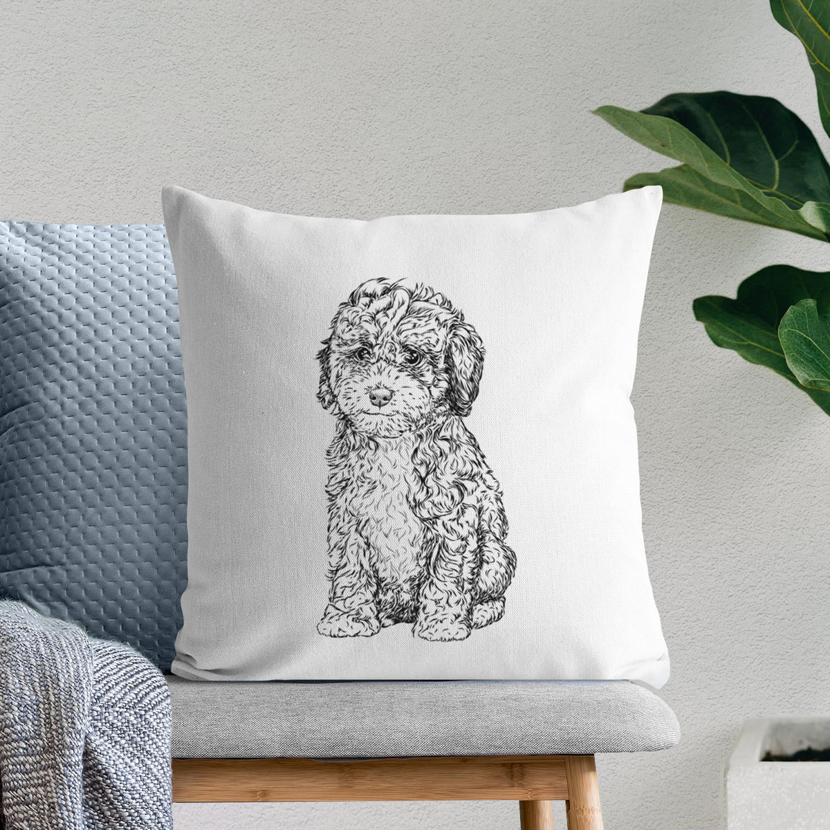 Sweet Tea the Mini Doodle - Throw Pillow Cover