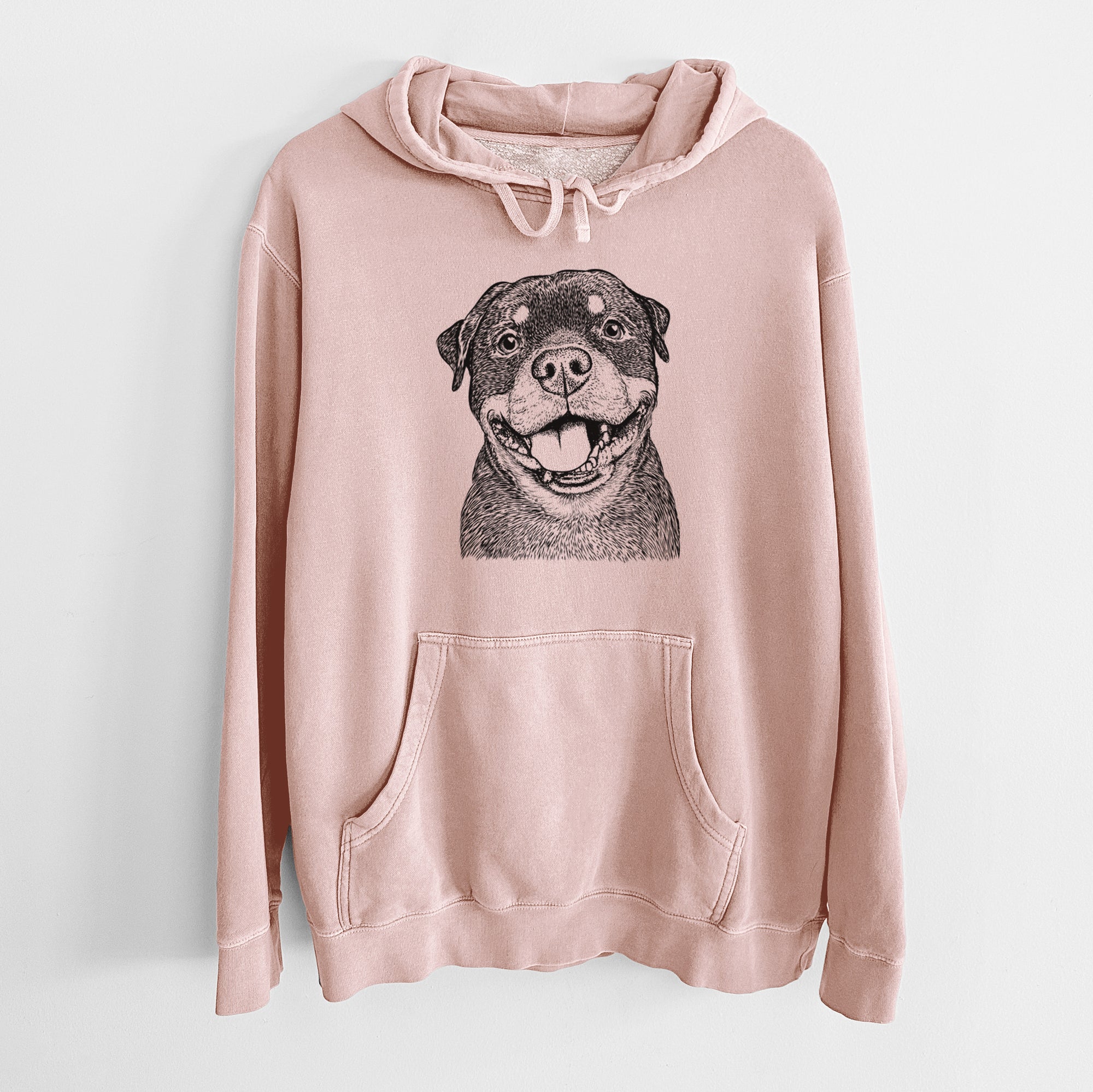 Bare Talos the Rottweiler - Unisex Pigment Dyed Hoodie