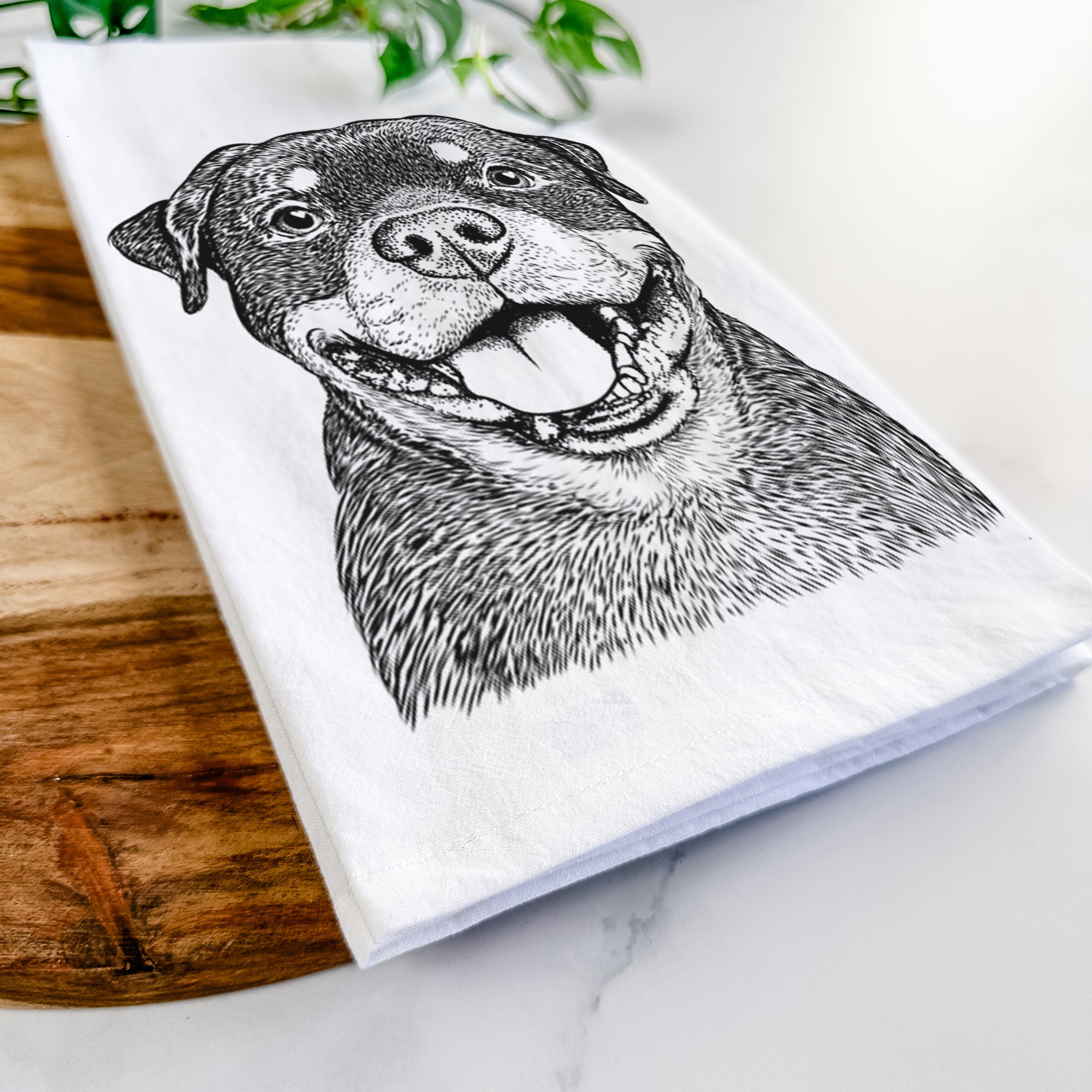 Talos the Rottweiler Tea Towel