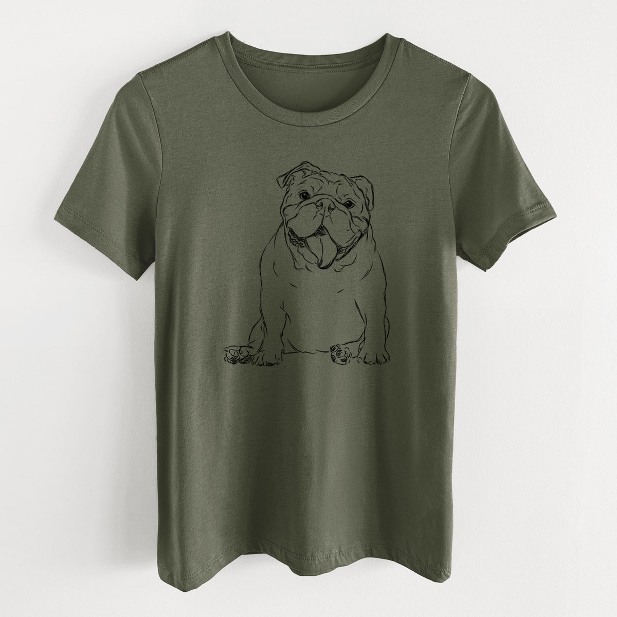 Bare Tank the English Bulldog - Women's Lightweight Relaxed Fit 100% Cotton Crewneck