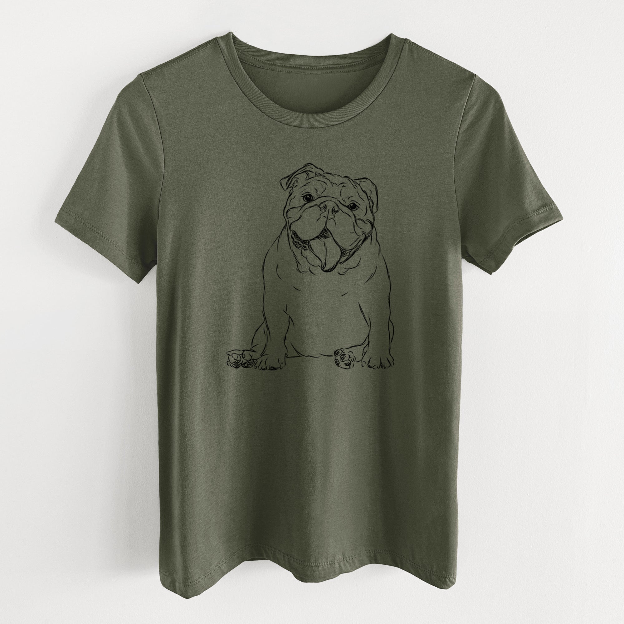 Bare Tank the English Bulldog - Women's Lightweight Relaxed Fit 100% Cotton Crewneck