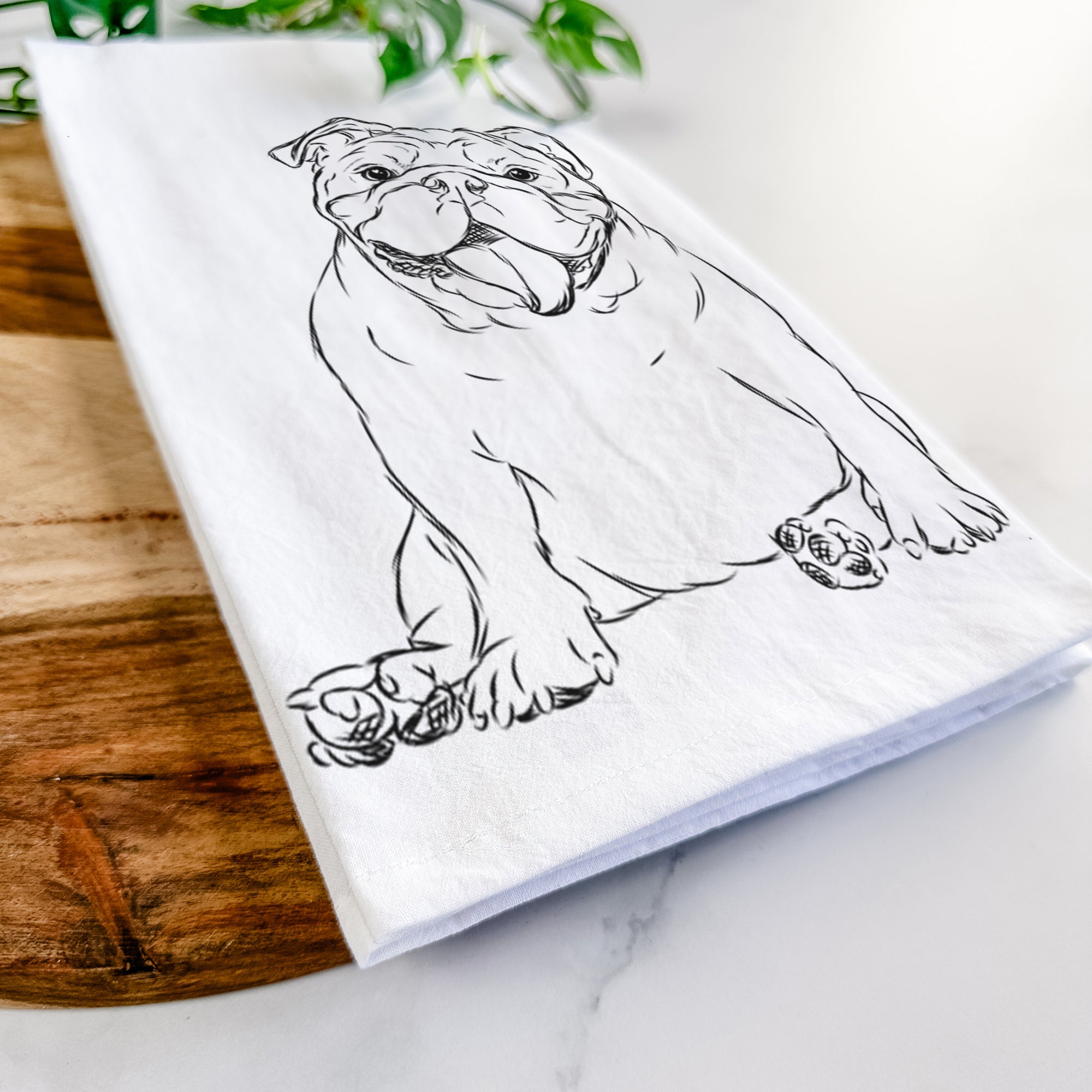 Tank the English Bulldog Tea Towel