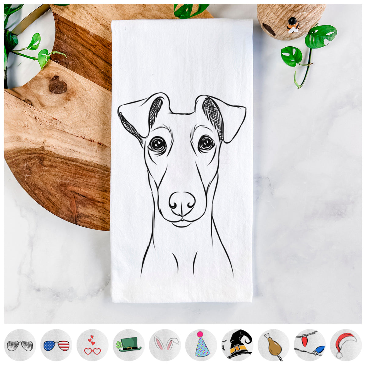 Tanner the Fox Terrier Tea Towel