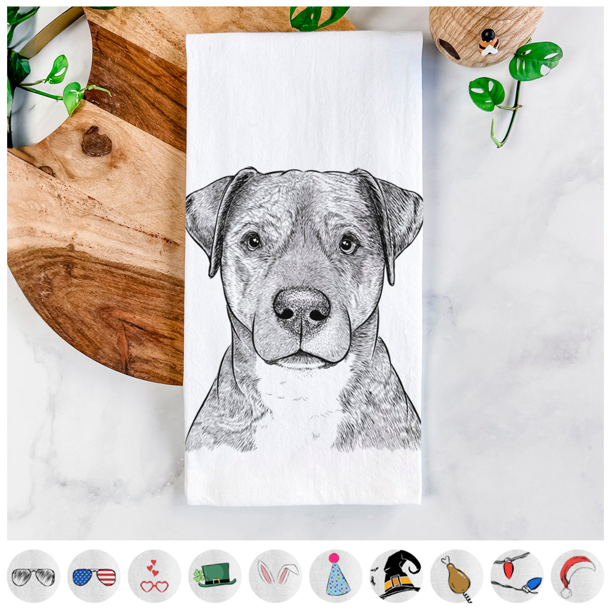 TedE the Mixed Breed Tea Towel