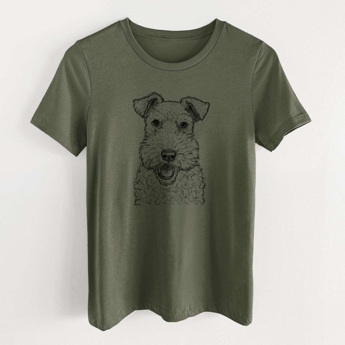 Bare Ted the Wire Fox Terrier - Women's Lightweight Relaxed Fit 100% Cotton Crewneck