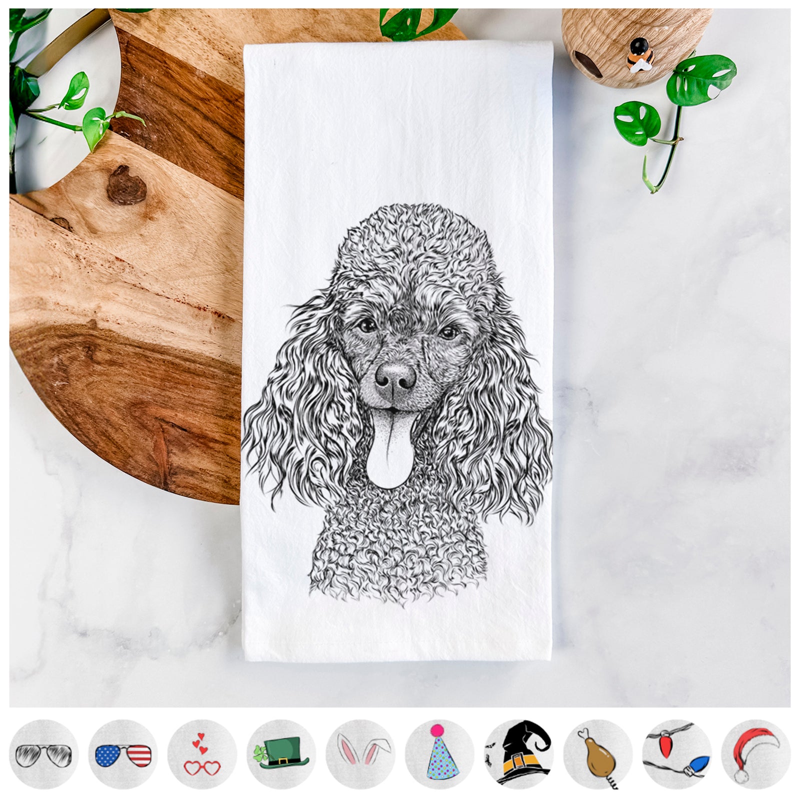 Teddy the Mini Poodle Tea Towel