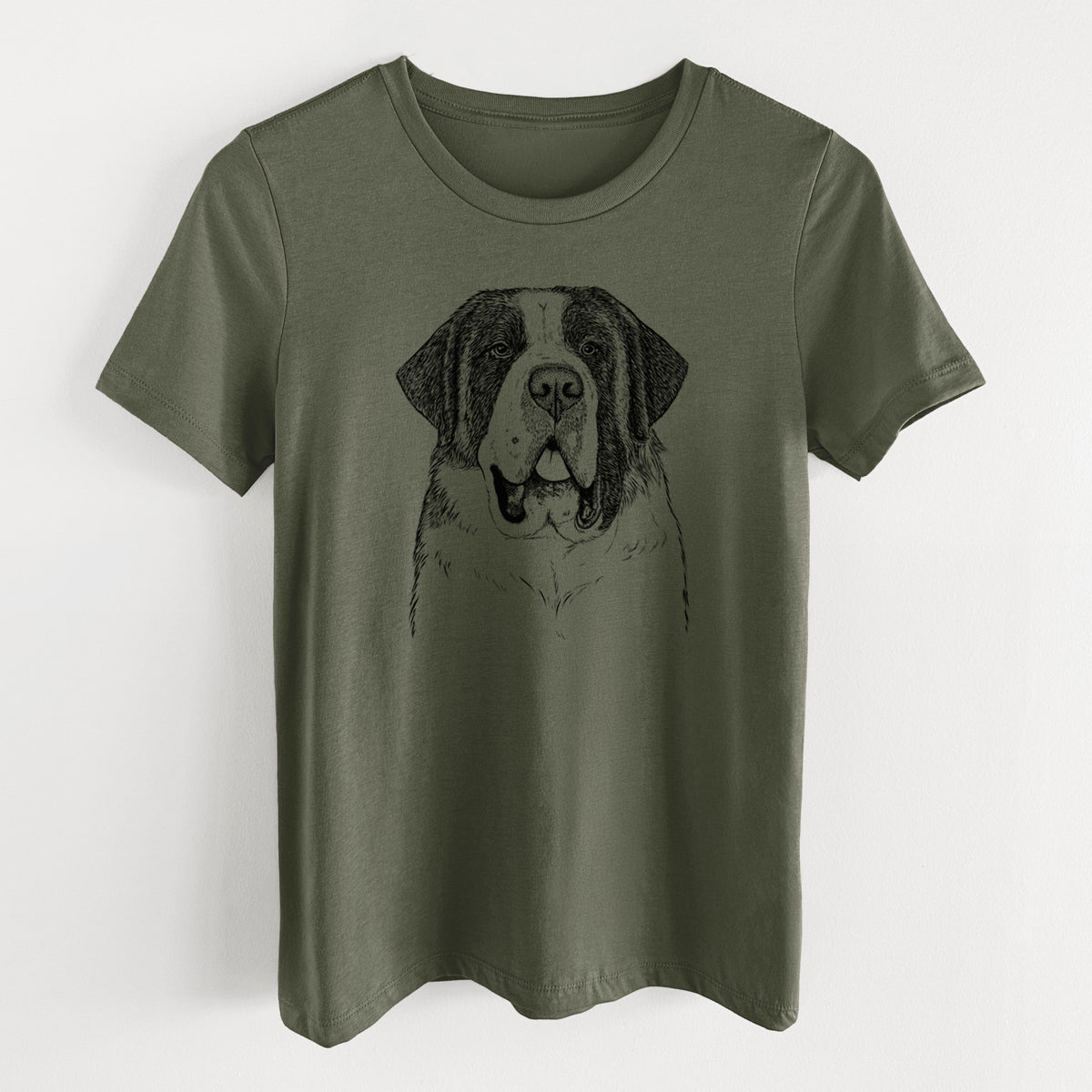 Bare Thor the Saint Bernard - Women's Lightweight Relaxed Fit 100% Cotton Crewneck
