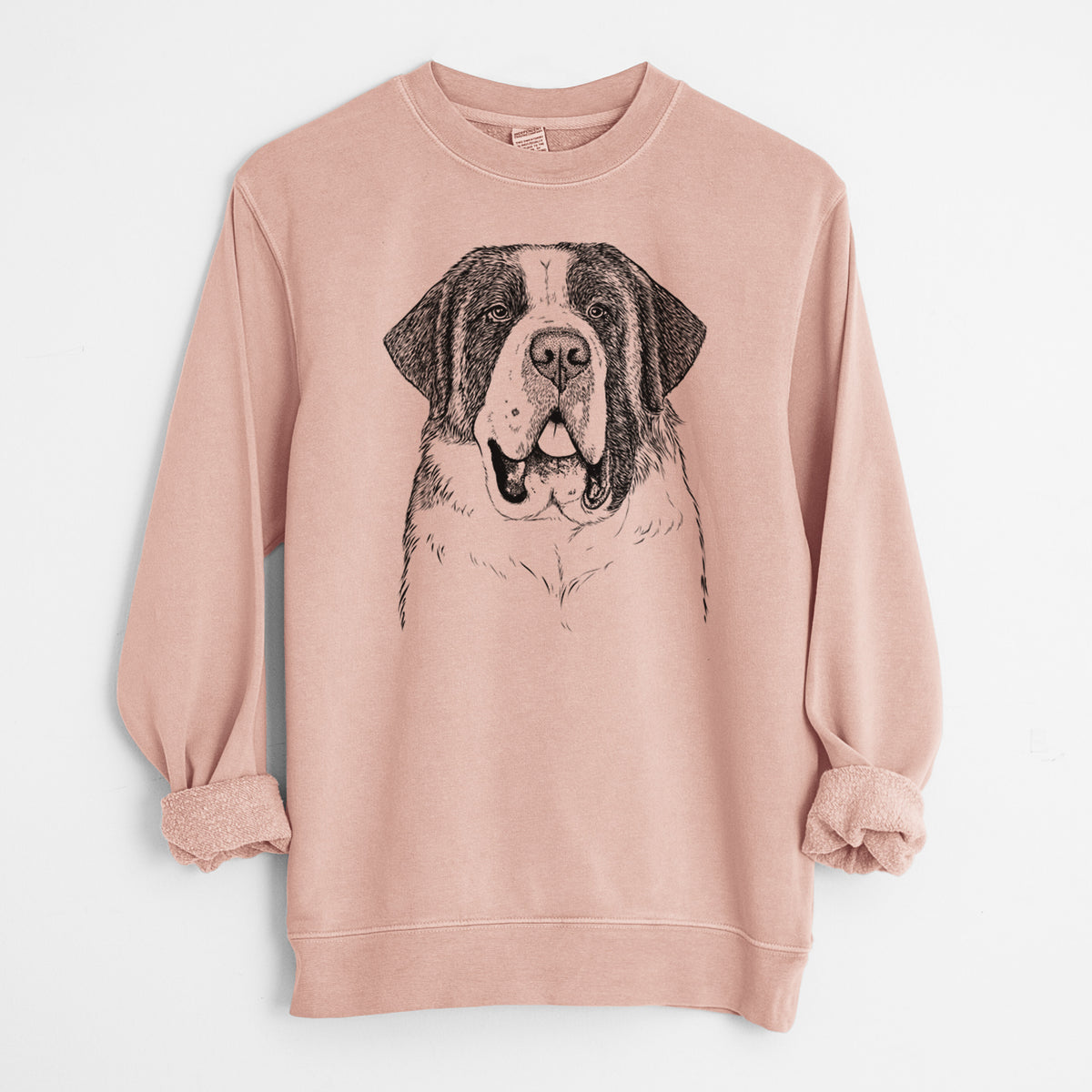 Bare Thor the Saint Bernard - Unisex Pigment Dyed Crew Sweatshirt