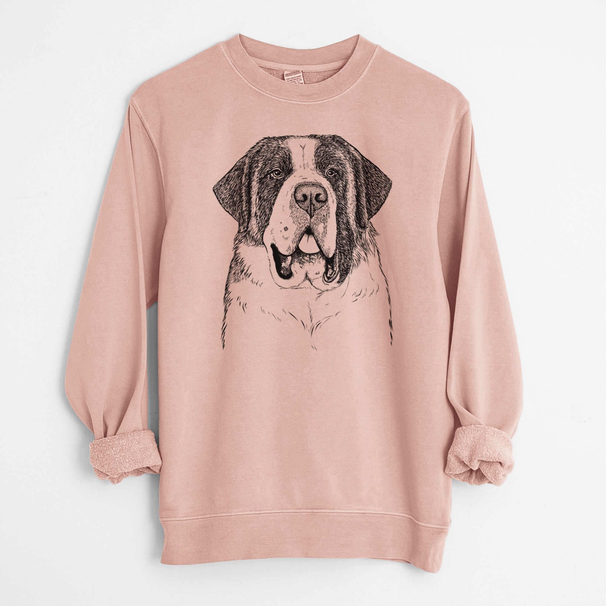 Bare Thor the Saint Bernard - Unisex Pigment Dyed Crew Sweatshirt