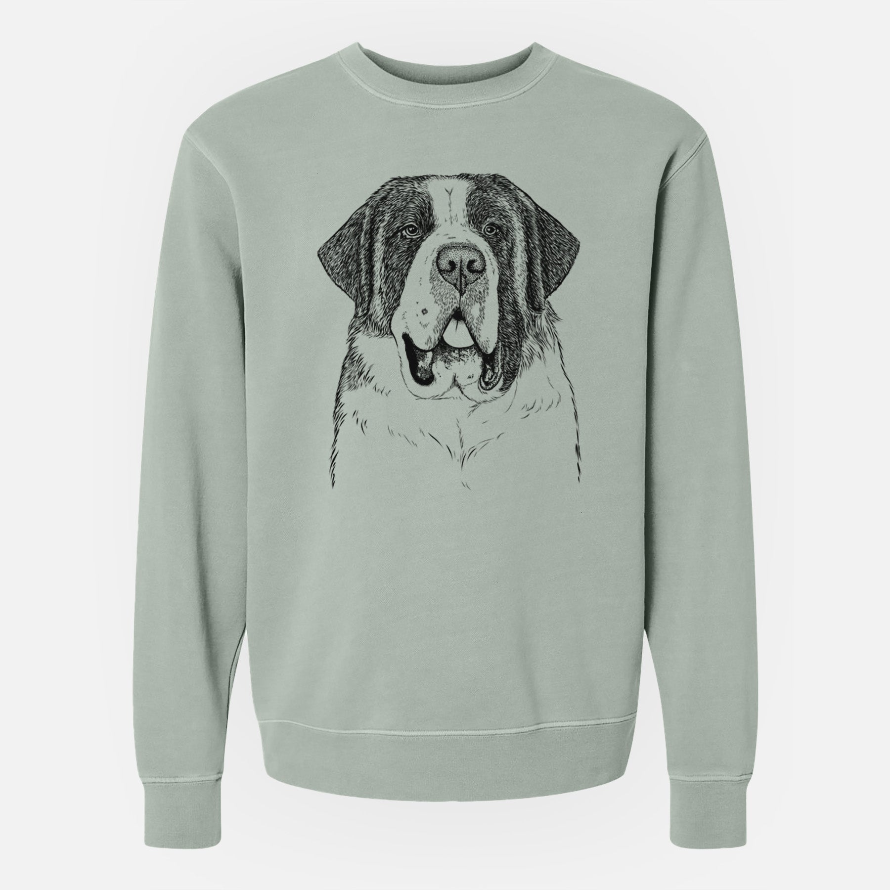 Bare Thor the Saint Bernard - Unisex Pigment Dyed Crew Sweatshirt