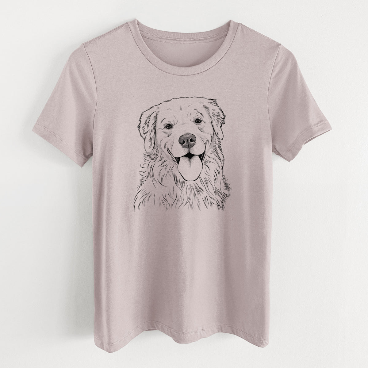 Bare Ticket the Golden Retriever - Women's Lightweight Relaxed Fit 100% Cotton Crewneck
