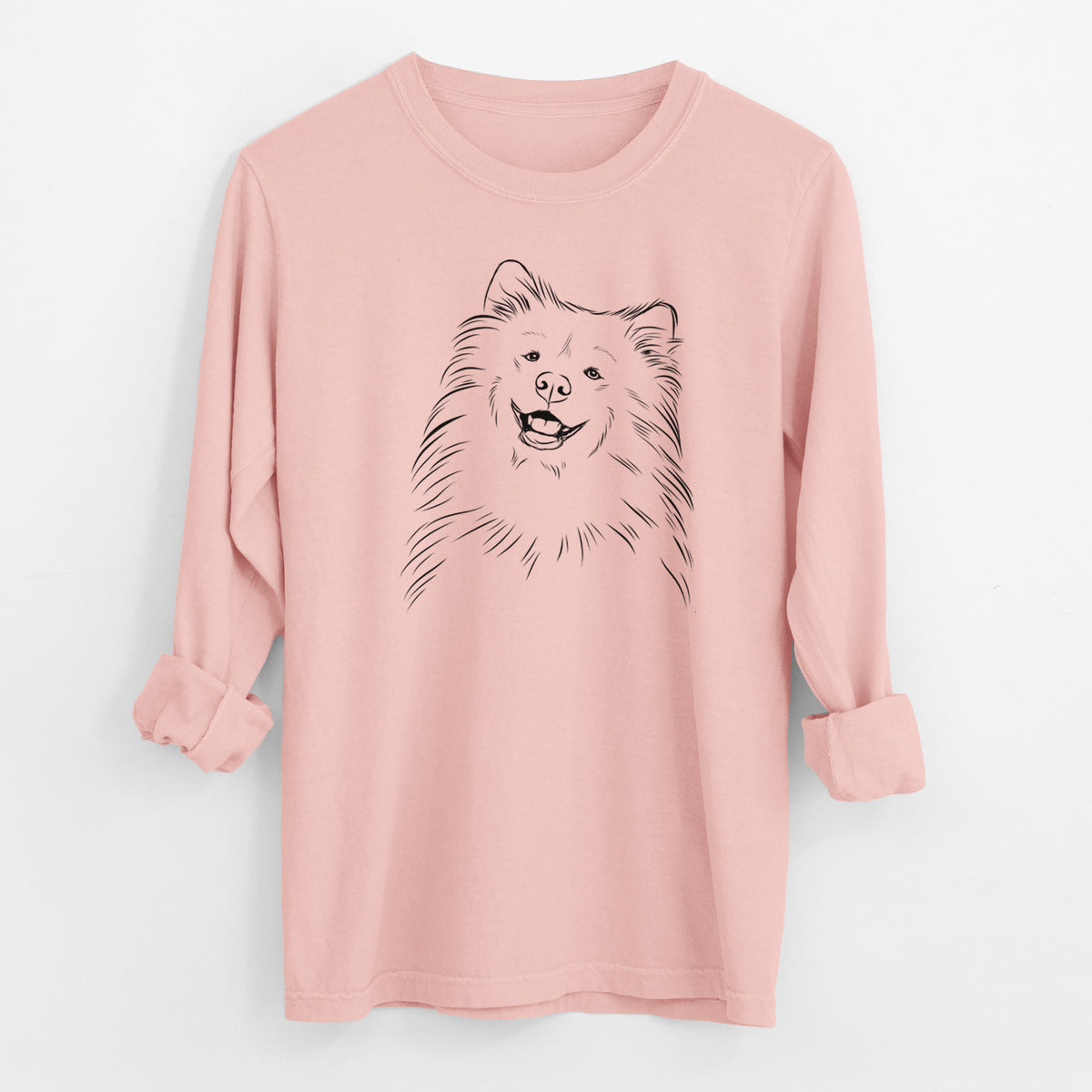 Bare Tillie the Samoyed - Men's Heavyweight 100% Cotton Long Sleeve