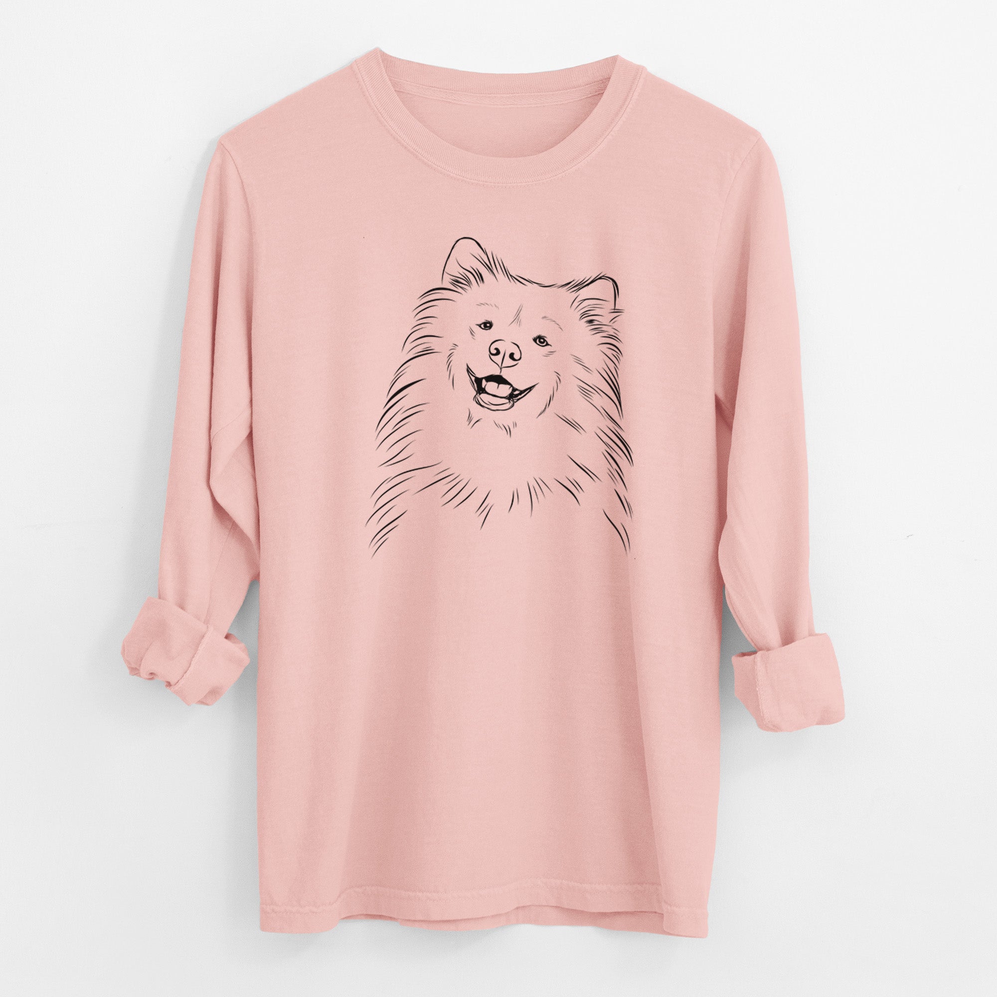 Bare Tillie the Samoyed - Men's Heavyweight 100% Cotton Long Sleeve