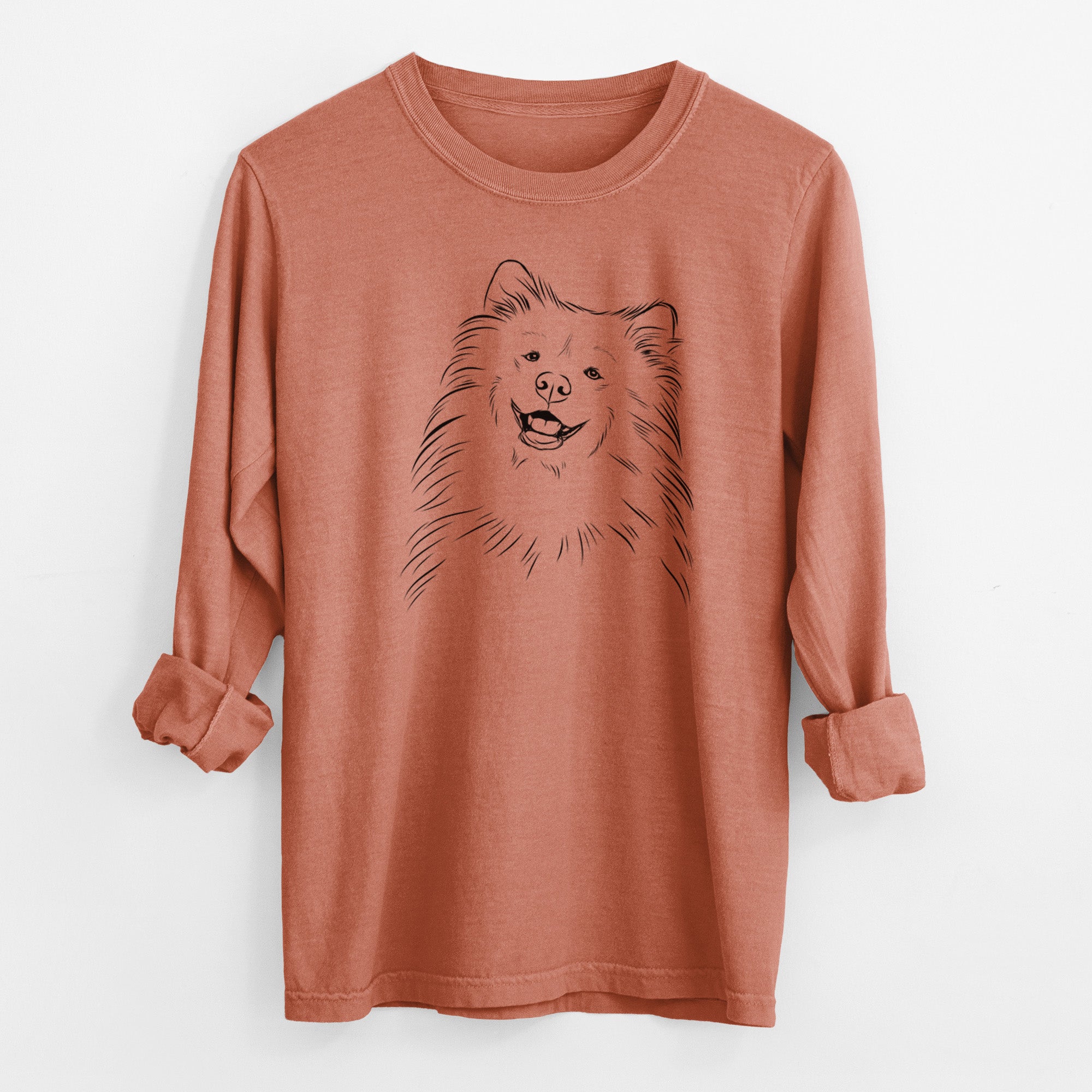 Bare Tillie the Samoyed - Men's Heavyweight 100% Cotton Long Sleeve