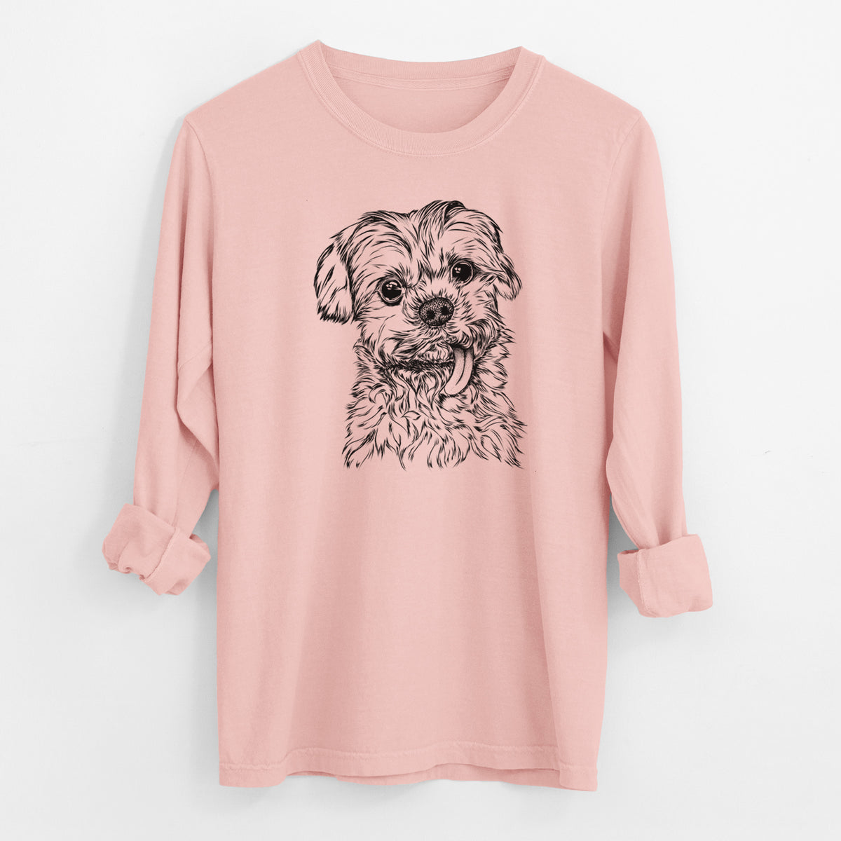 Bare Tiny Titan the Shih Tzu - Men's Heavyweight 100% Cotton Long Sleeve
