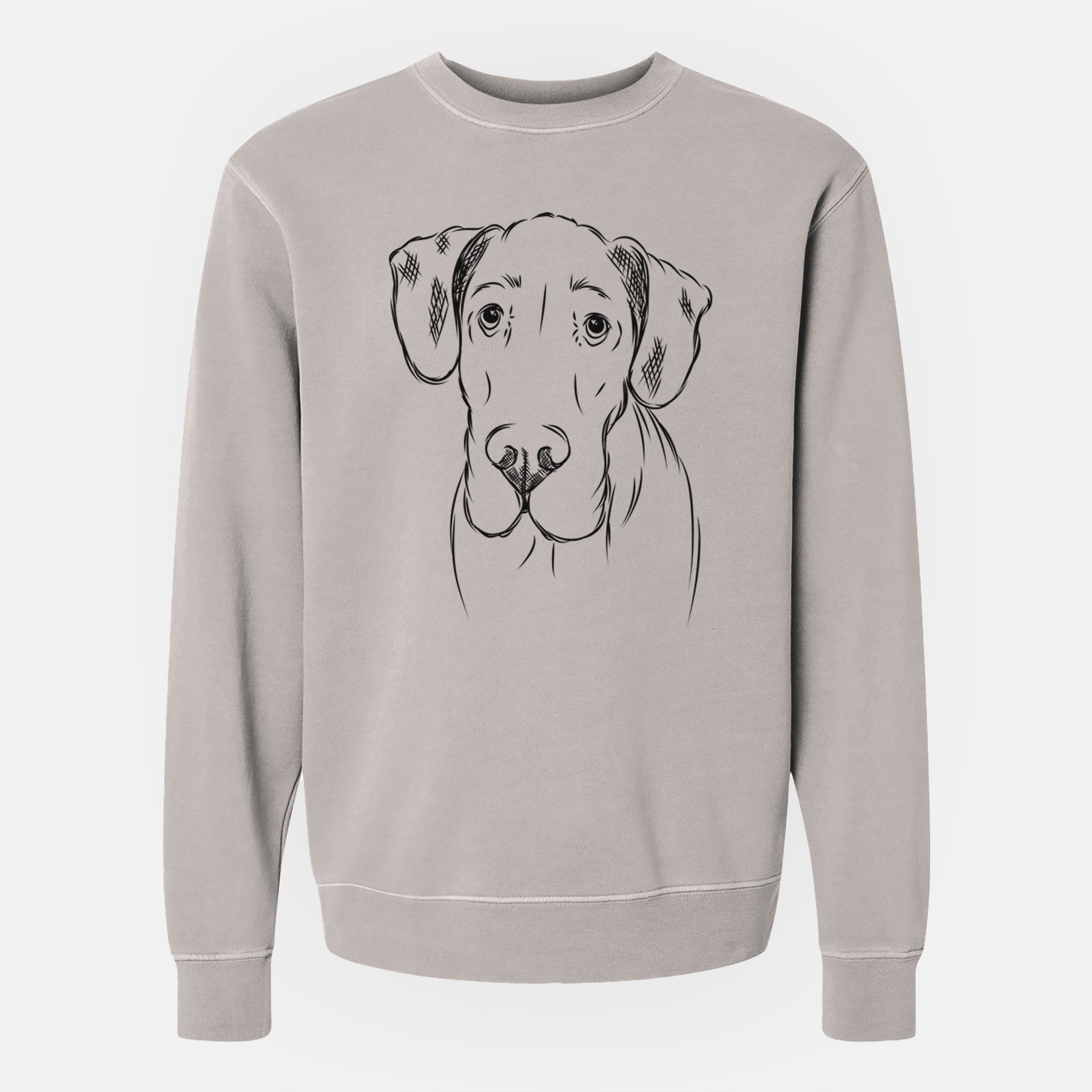 Bare Titus the Great Dane - Unisex Pigment Dyed Crew Sweatshirt