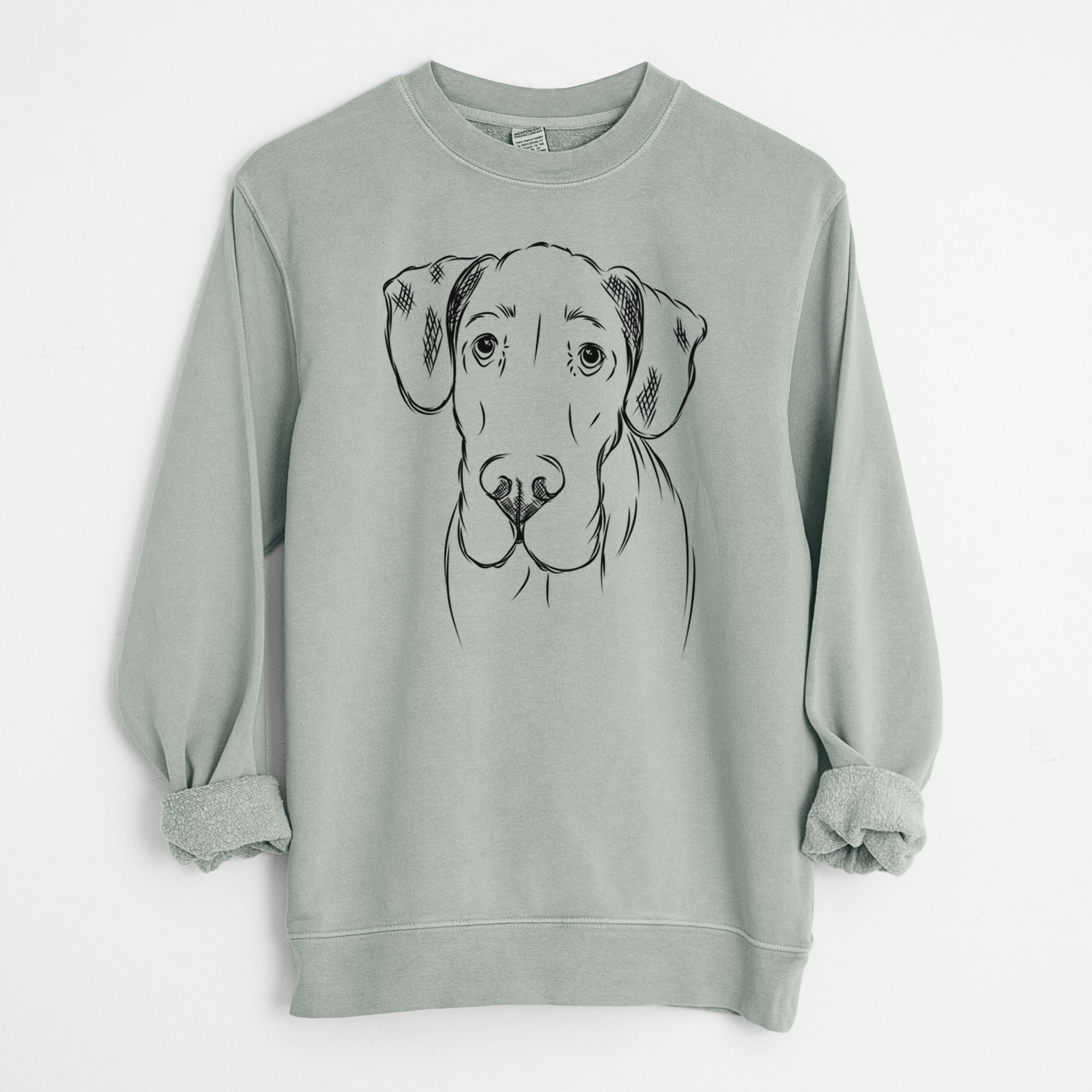 Bare Titus the Great Dane - Unisex Pigment Dyed Crew Sweatshirt