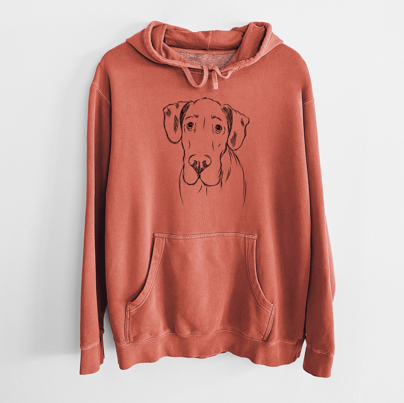 Bare Titus the Great Dane - Unisex Pigment Dyed Hoodie