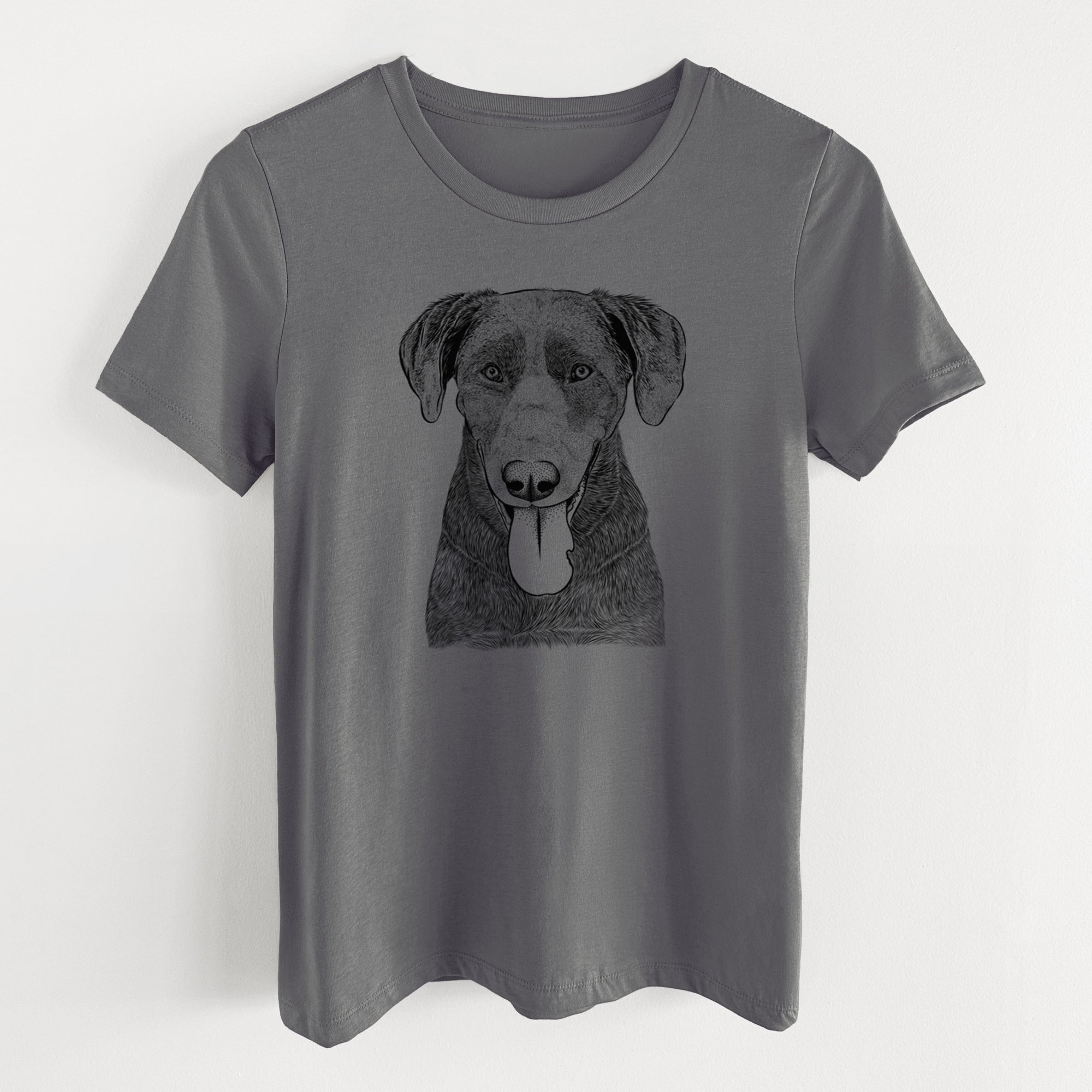 Bare Tobes the Chocolate Lab - Women's Lightweight Relaxed Fit 100% Cotton Crewneck