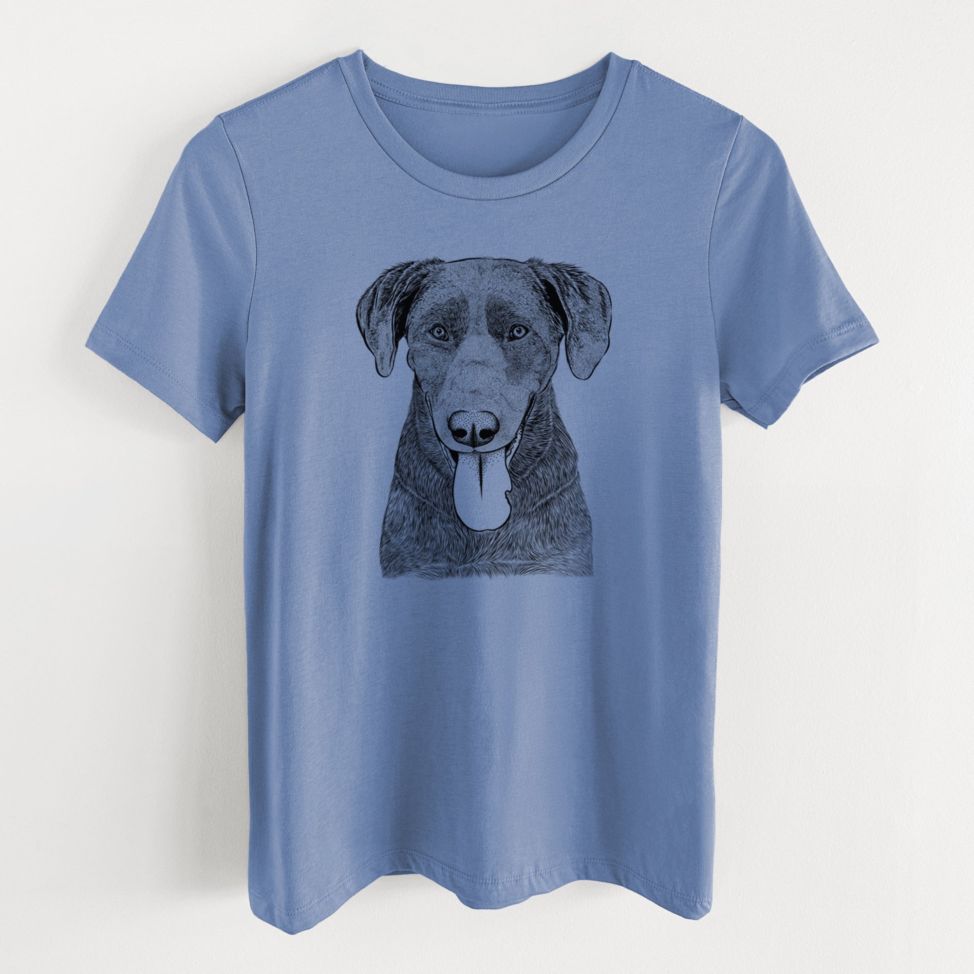Bare Tobes the Chocolate Lab - Women's Lightweight Relaxed Fit 100% Cotton Crewneck