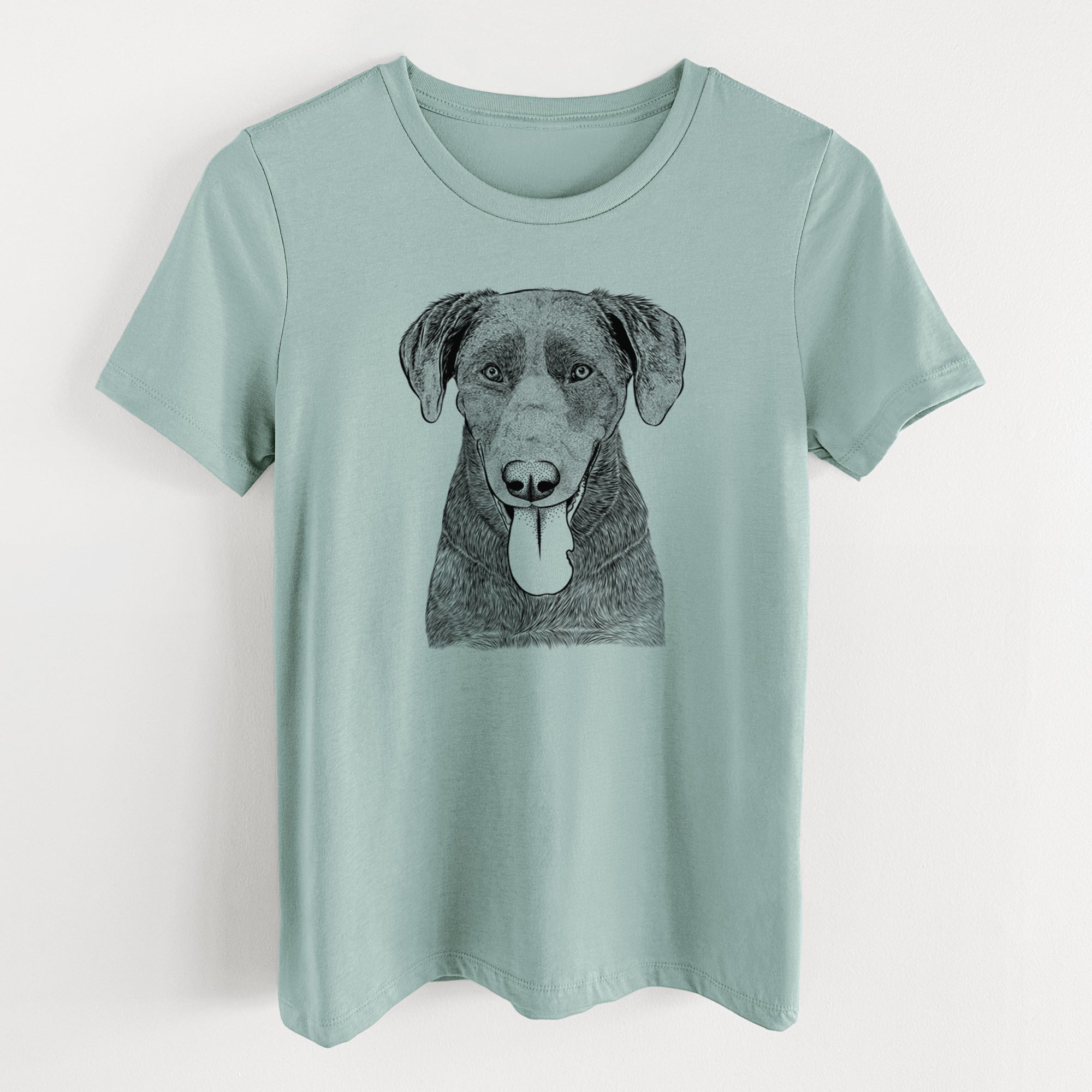 Bare Tobes the Chocolate Lab - Women's Lightweight Relaxed Fit 100% Cotton Crewneck