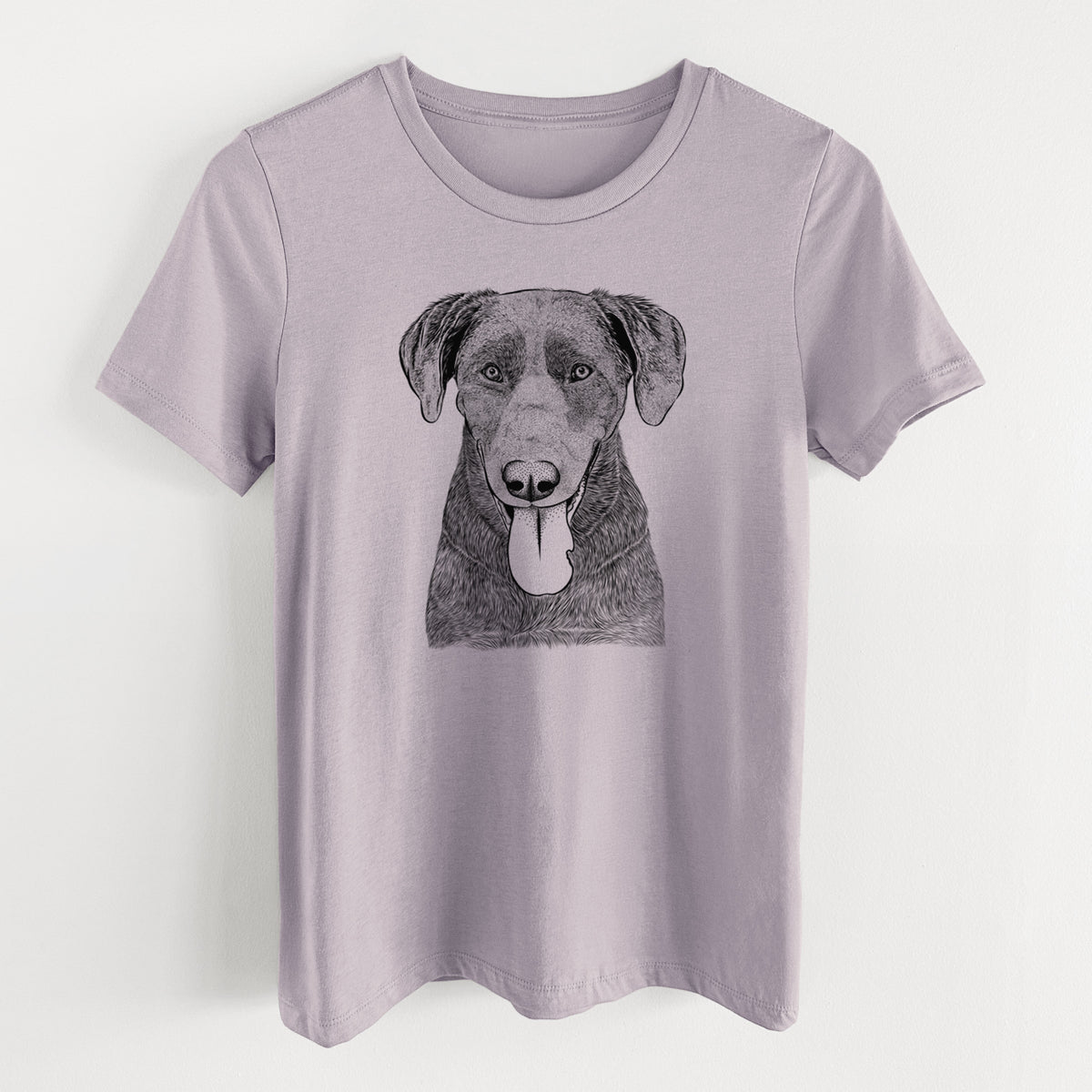 Bare Tobes the Chocolate Lab - Women&#39;s Lightweight Relaxed Fit 100% Cotton Crewneck