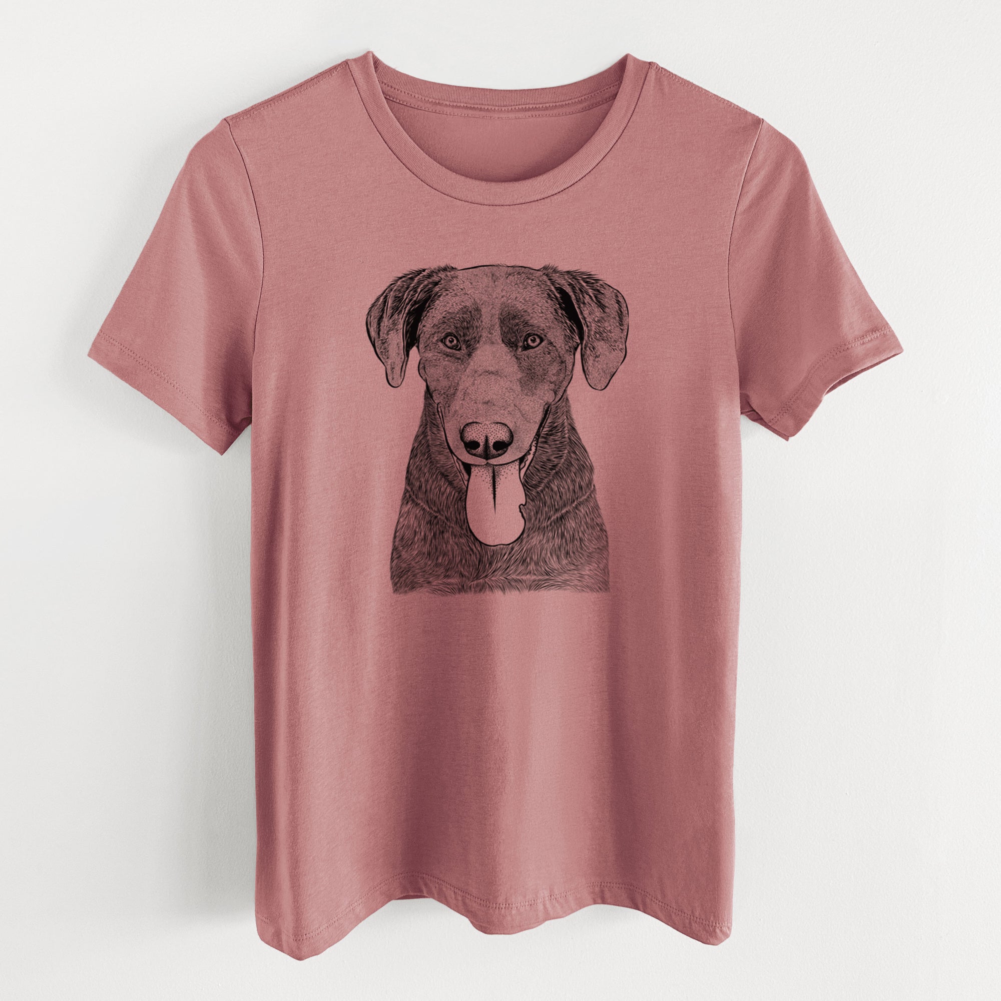 Bare Tobes the Chocolate Lab - Women's Lightweight Relaxed Fit 100% Cotton Crewneck