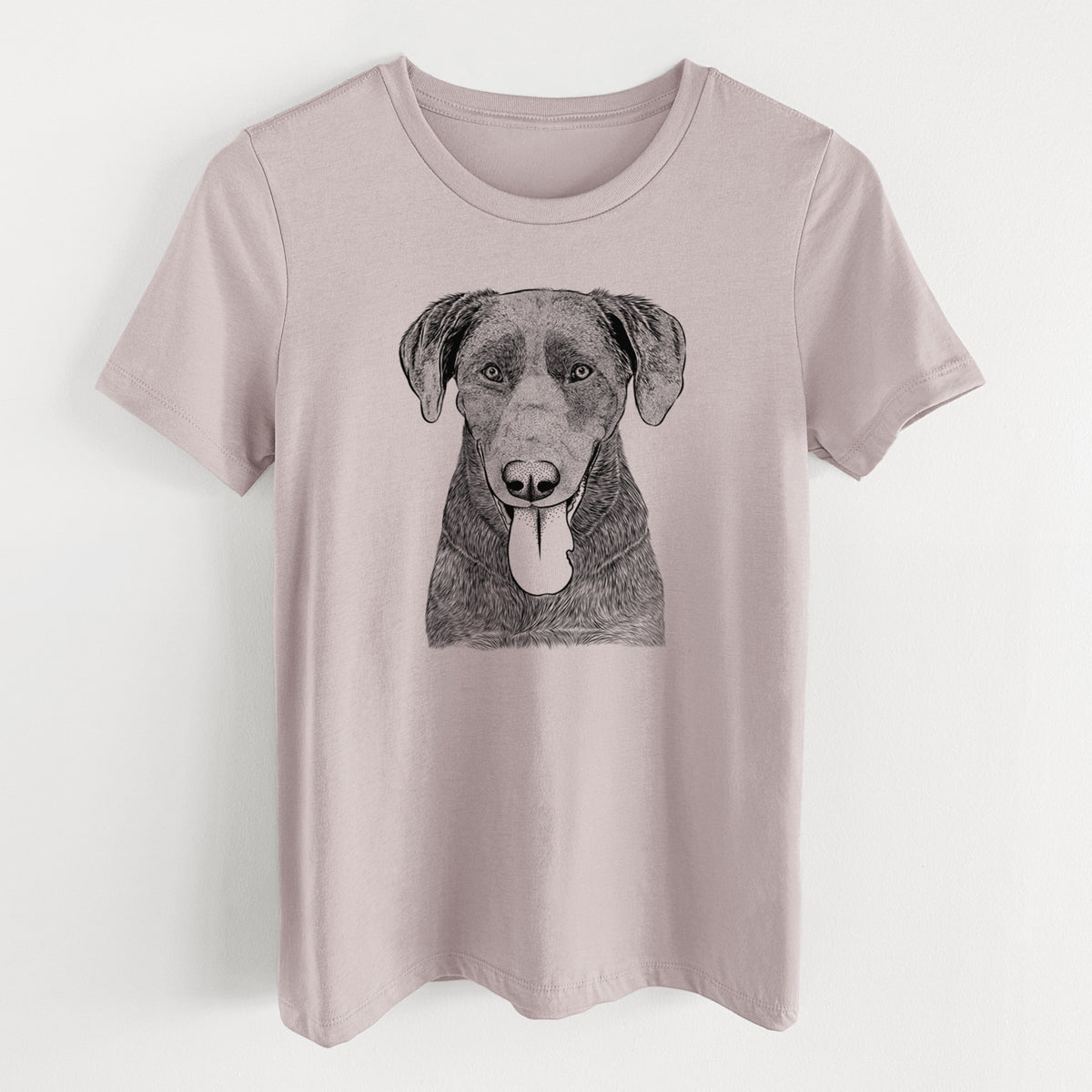 Bare Tobes the Chocolate Lab - Women's Lightweight Relaxed Fit 100% Cotton Crewneck