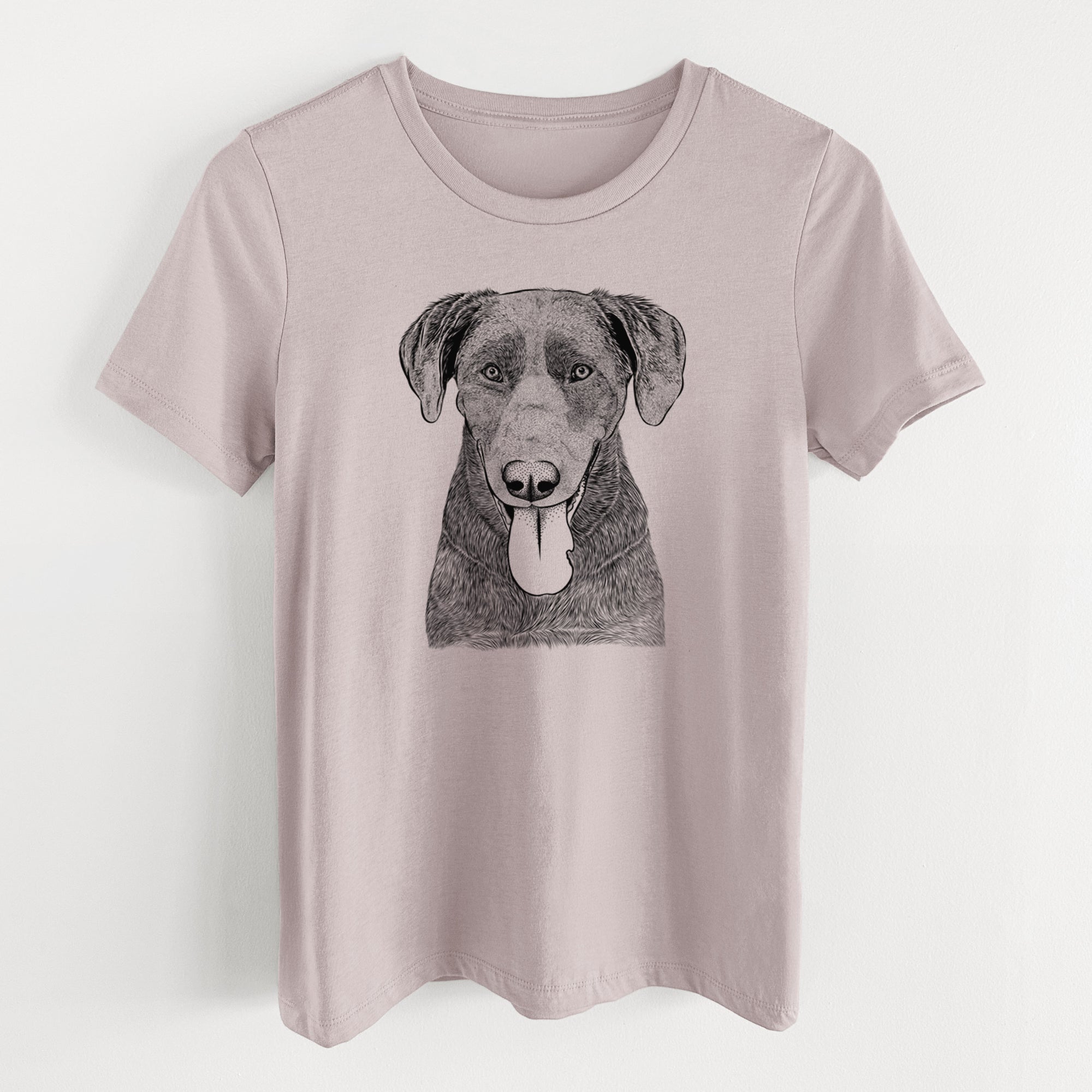 Bare Tobes the Chocolate Lab - Women's Lightweight Relaxed Fit 100% Cotton Crewneck