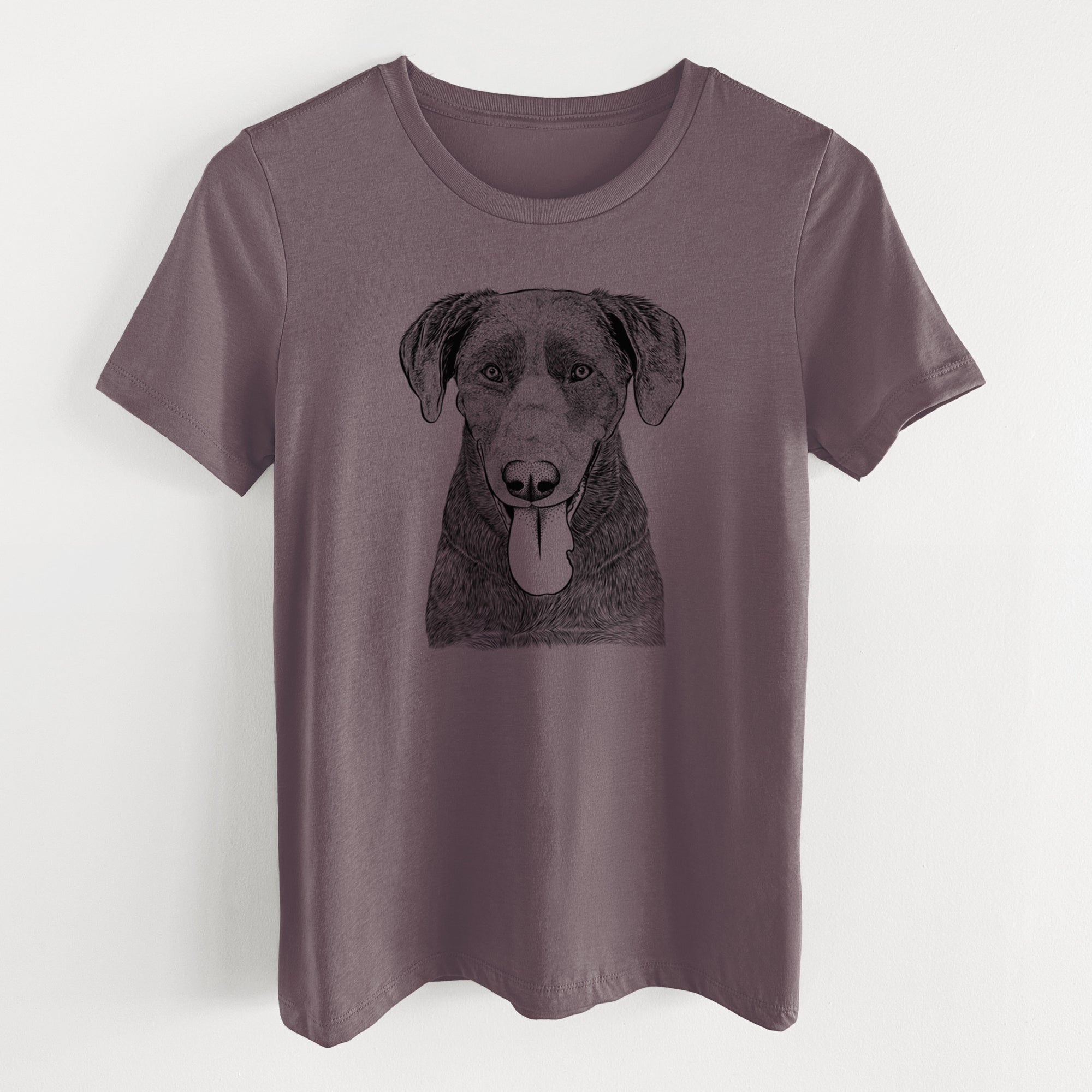 Bare Tobes the Chocolate Lab - Women's Lightweight Relaxed Fit 100% Cotton Crewneck