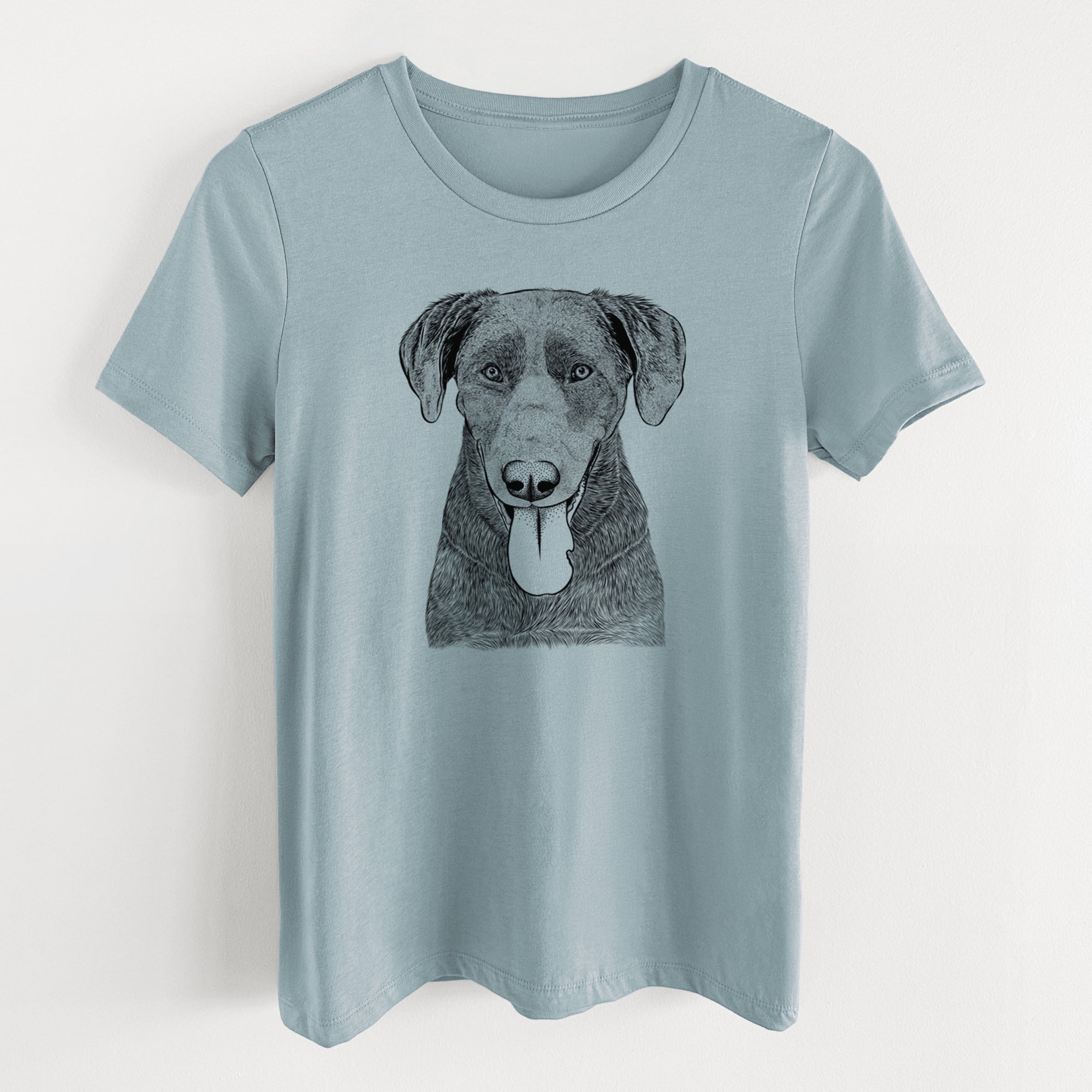 Bare Tobes the Chocolate Lab - Women's Lightweight Relaxed Fit 100% Cotton Crewneck