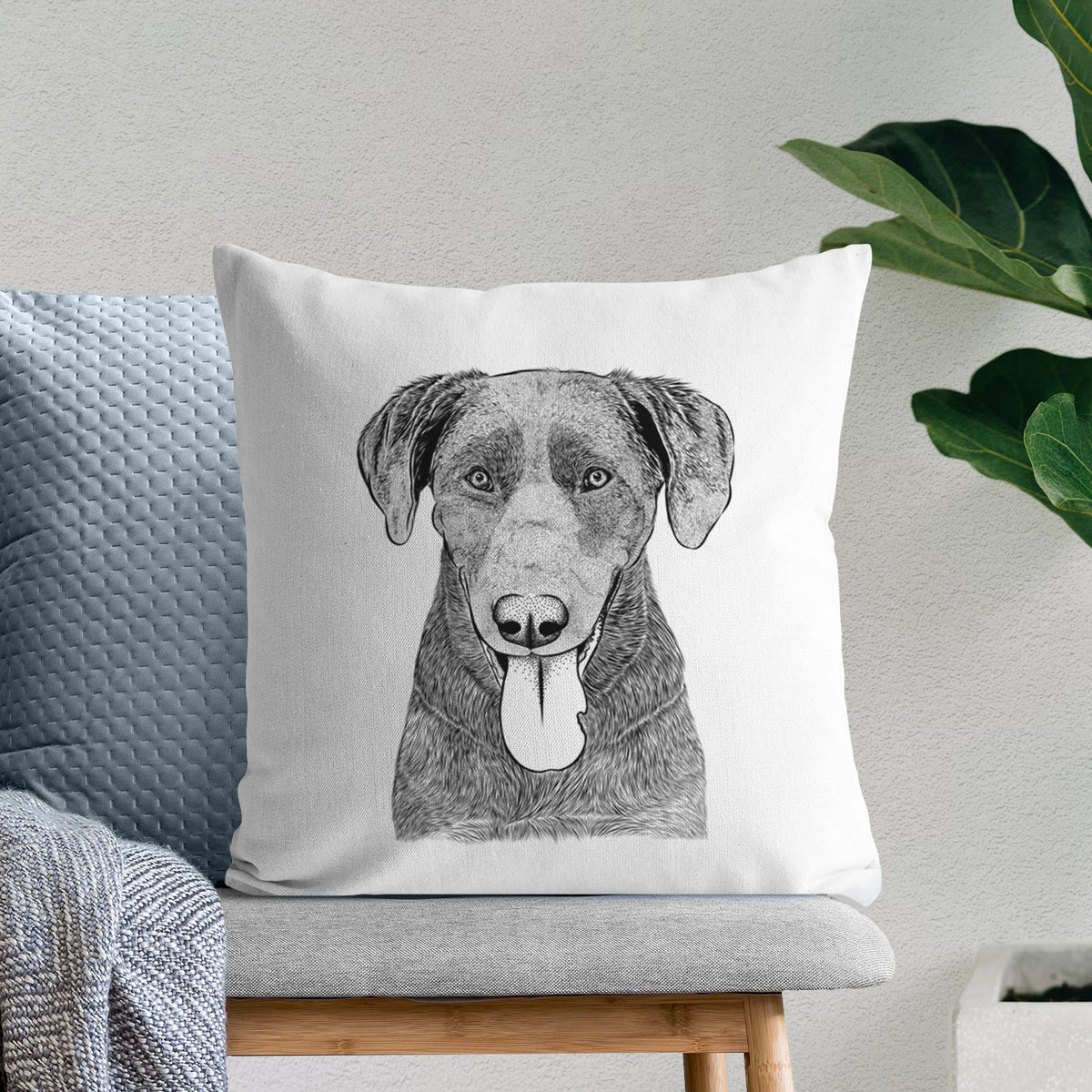 Tobes the Chocolate Lab - Throw Pillow Cover