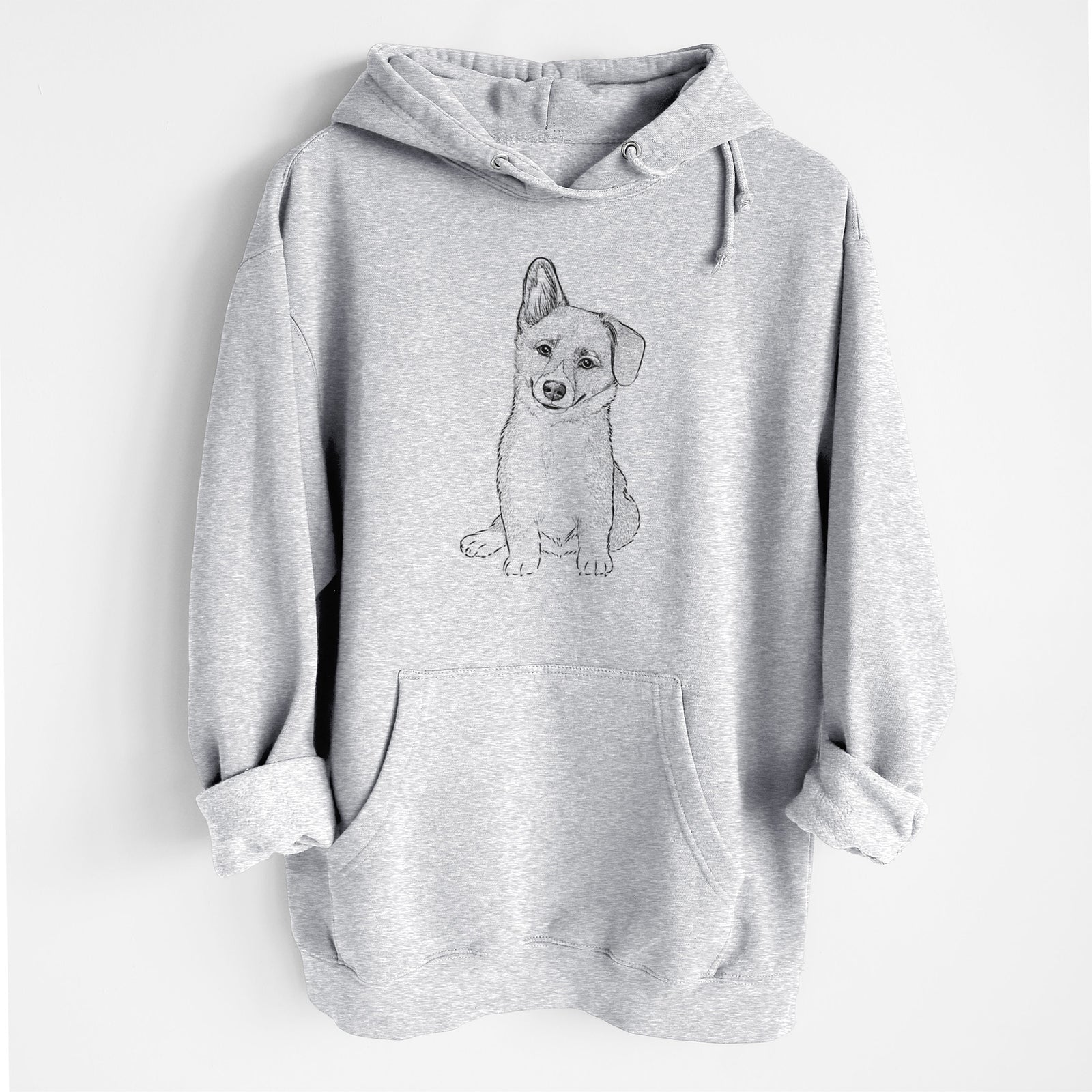 Toby the Corgi Puppy- Heavyweight Fleece Hoodie