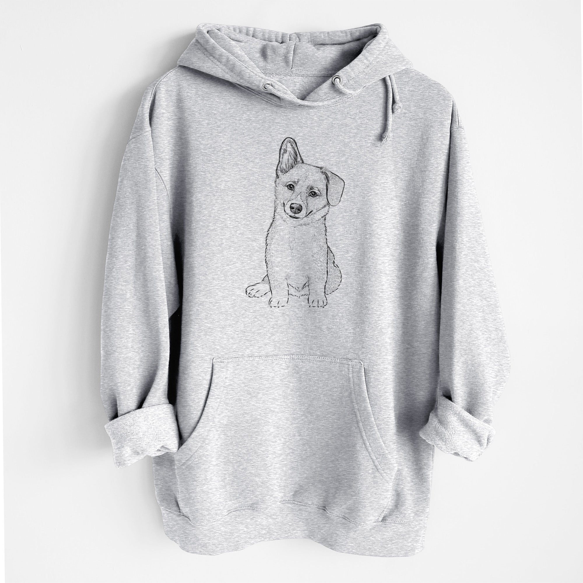Toby the Corgi Puppy- Heavyweight Fleece Hoodie