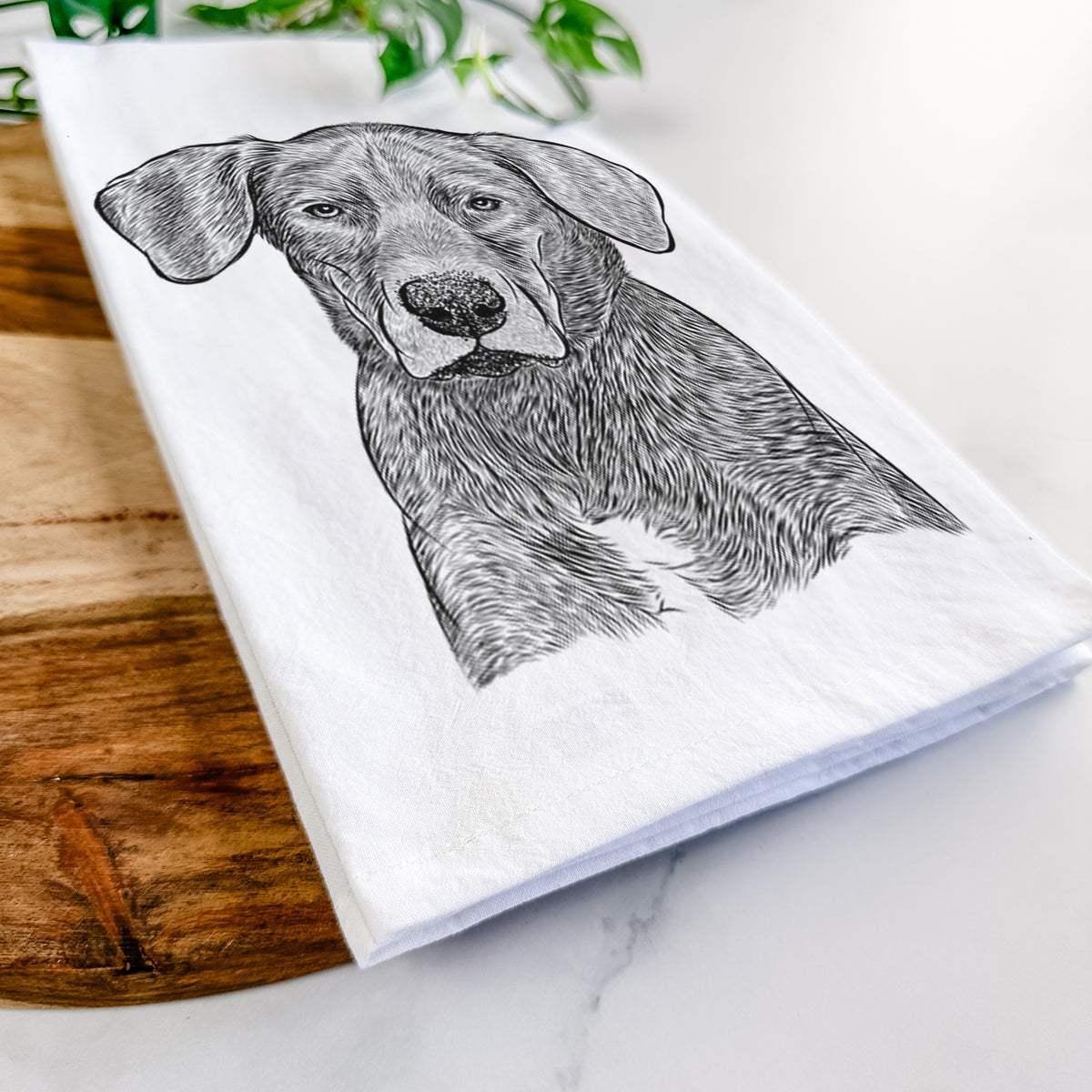 Tom the Lab Dane Mix Tea Towel