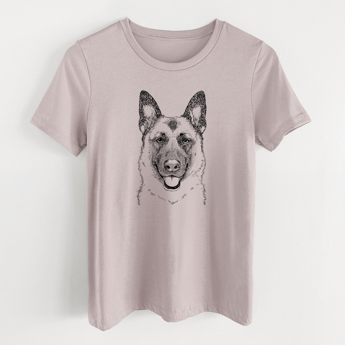 Bare Trooper the German Shepherd - Women's Lightweight Relaxed Fit 100% Cotton Crewneck
