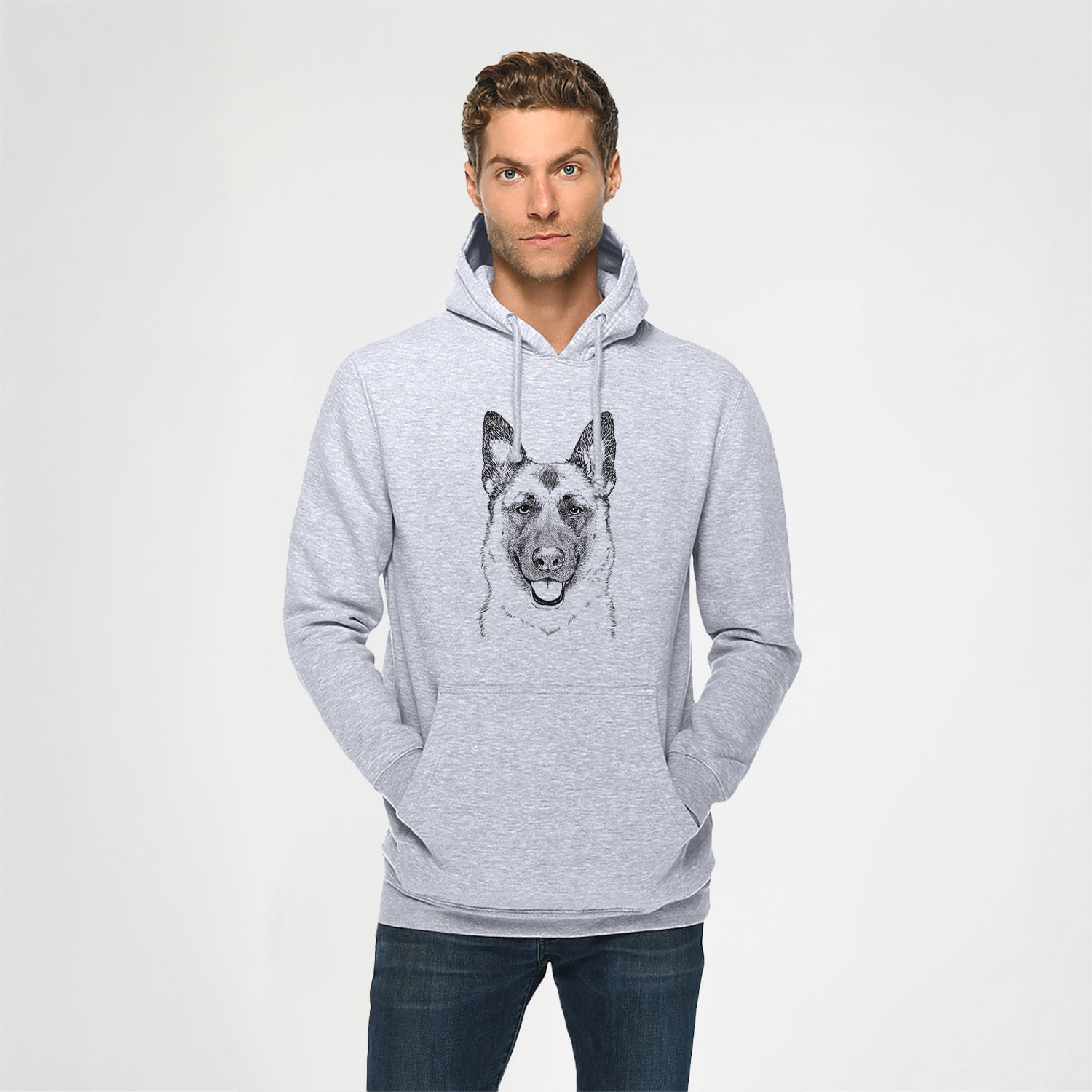 Trooper the German Shepherd- Heavyweight Fleece Hoodie