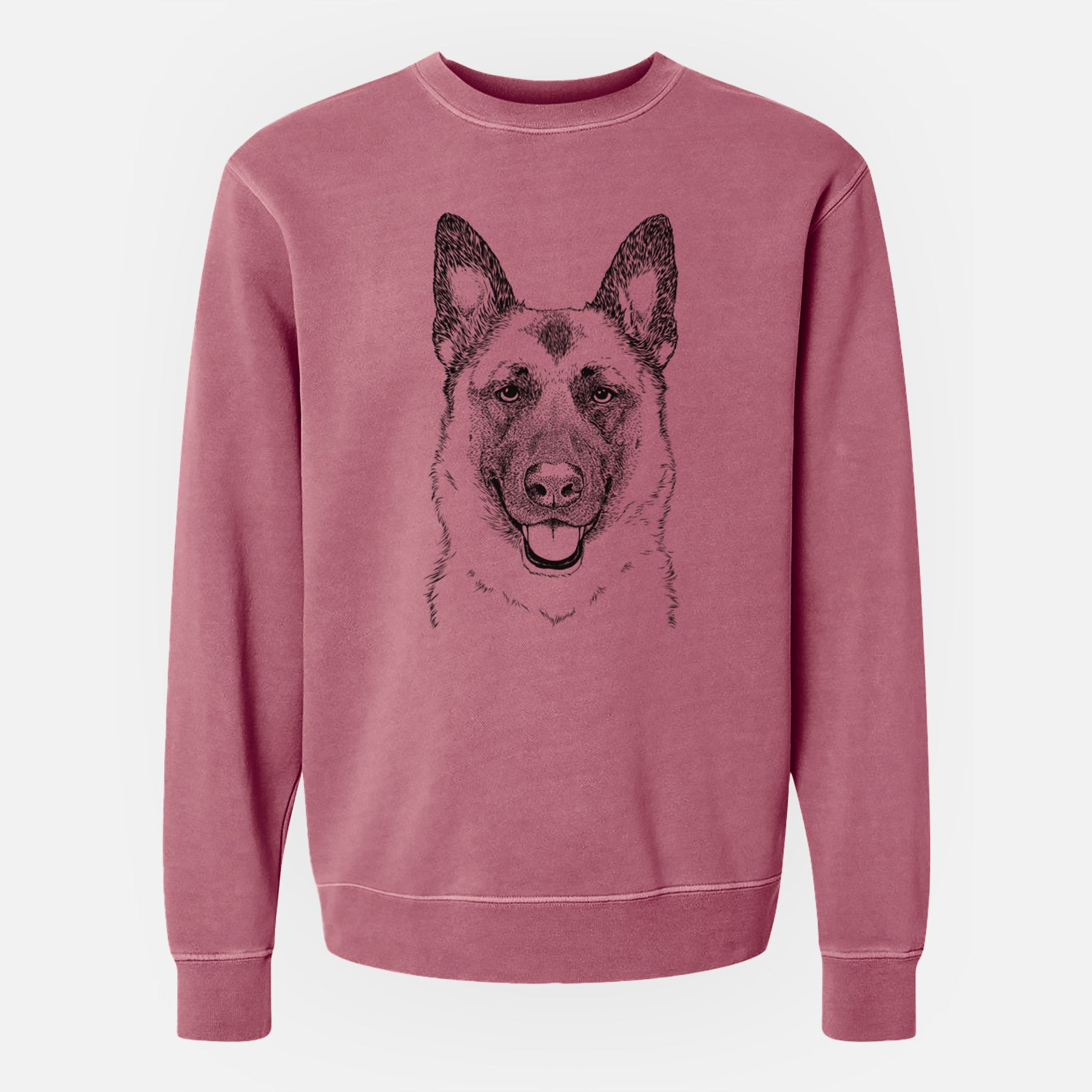 Bare Trooper the German Shepherd - Unisex Pigment Dyed Crew Sweatshirt