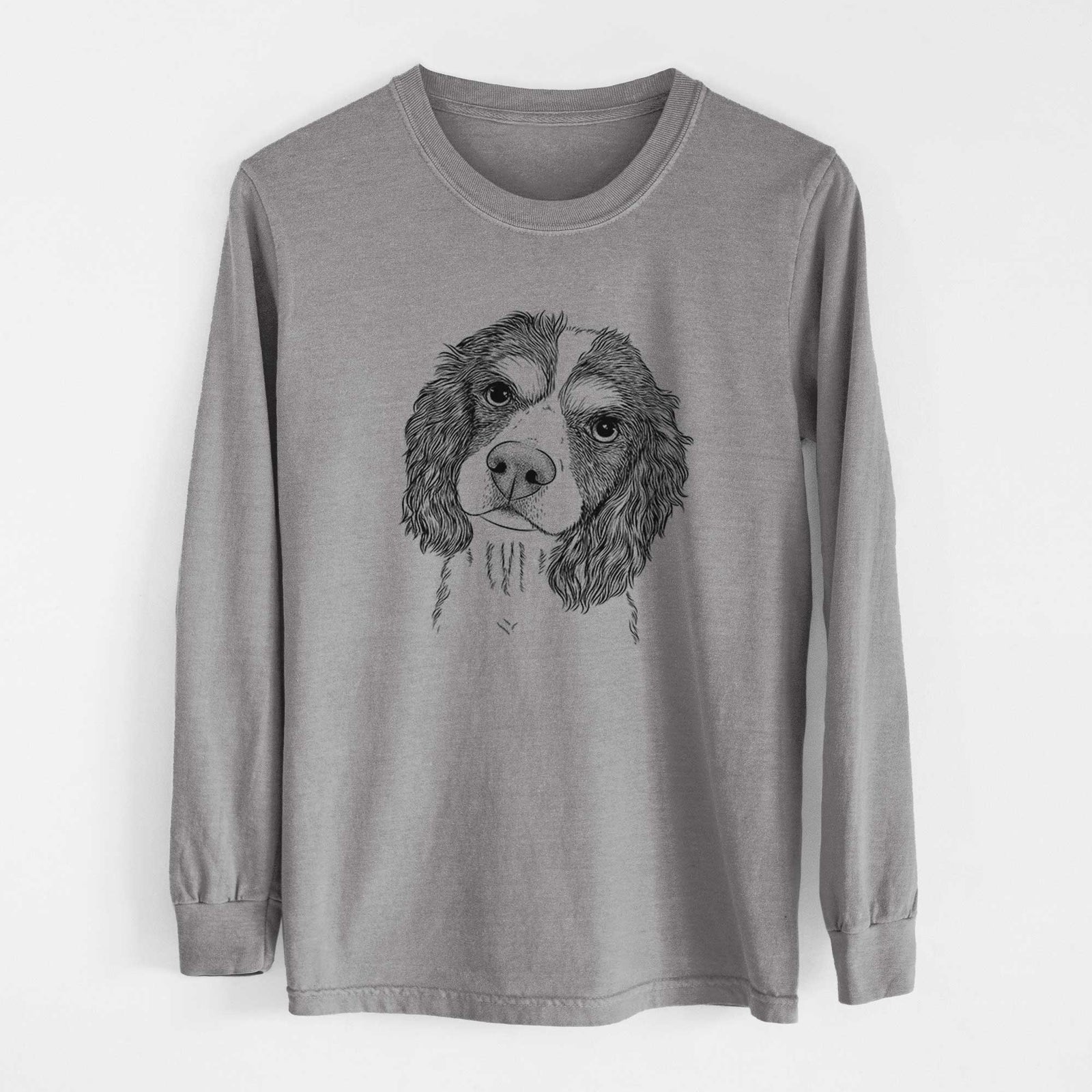 Bare Truman the Cavalier King Charles Spaniel - Men's Heavyweight 100% Cotton Long Sleeve