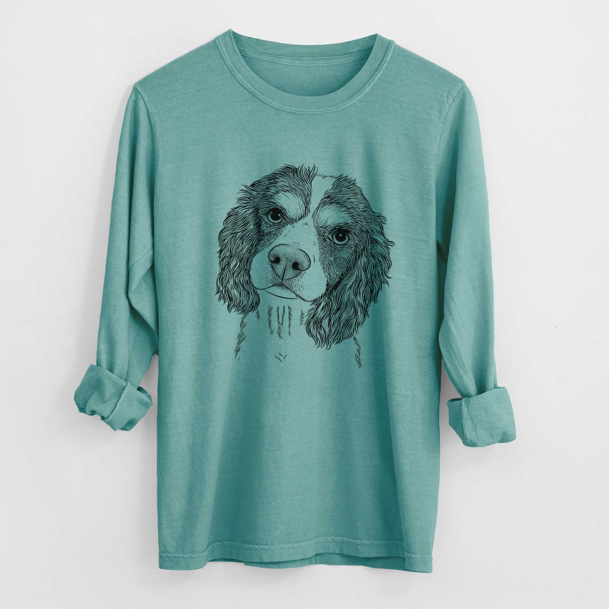 Bare Truman the Cavalier King Charles Spaniel - Men's Heavyweight 100% Cotton Long Sleeve