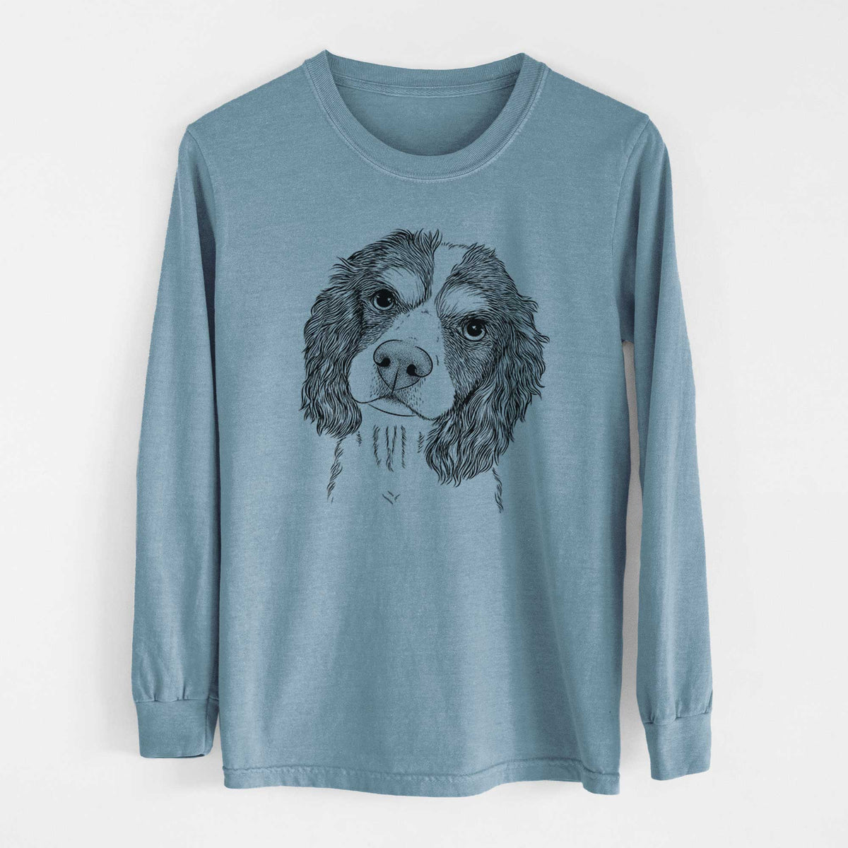 Bare Truman the Cavalier King Charles Spaniel - Men's Heavyweight 100% Cotton Long Sleeve