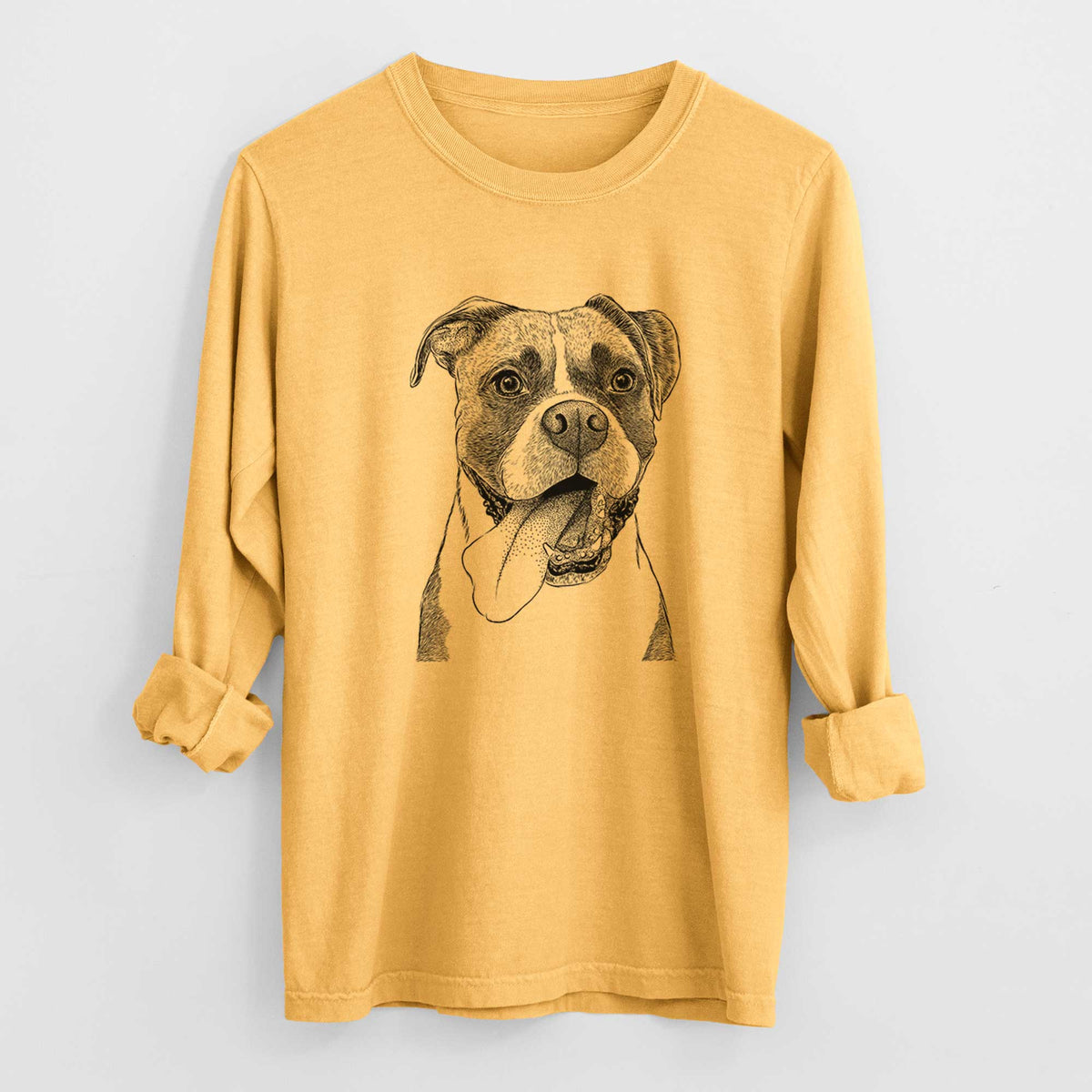 Bare Tuckeroo the Boxer - Men's Heavyweight 100% Cotton Long Sleeve