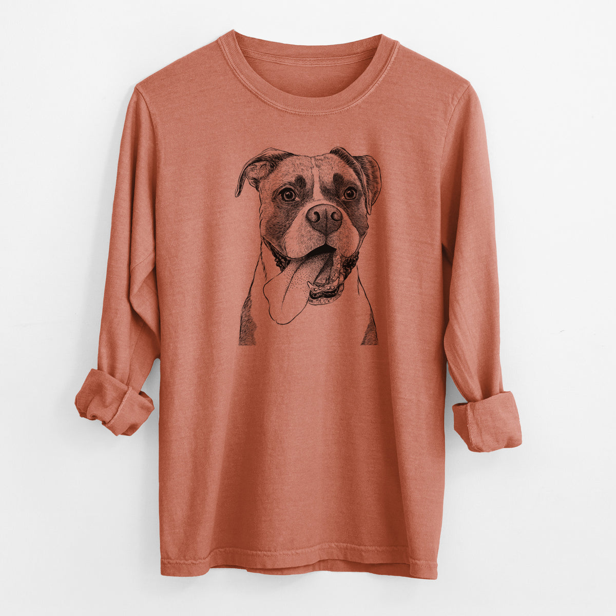 Bare Tuckeroo the Boxer - Men's Heavyweight 100% Cotton Long Sleeve