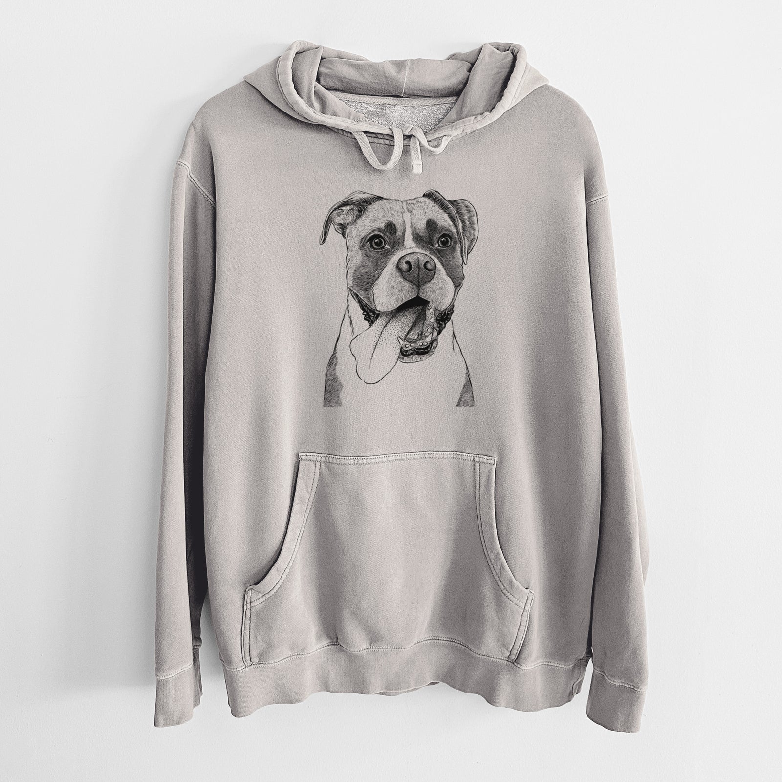 Bare Tuckeroo the Boxer - Unisex Pigment Dyed Hoodie