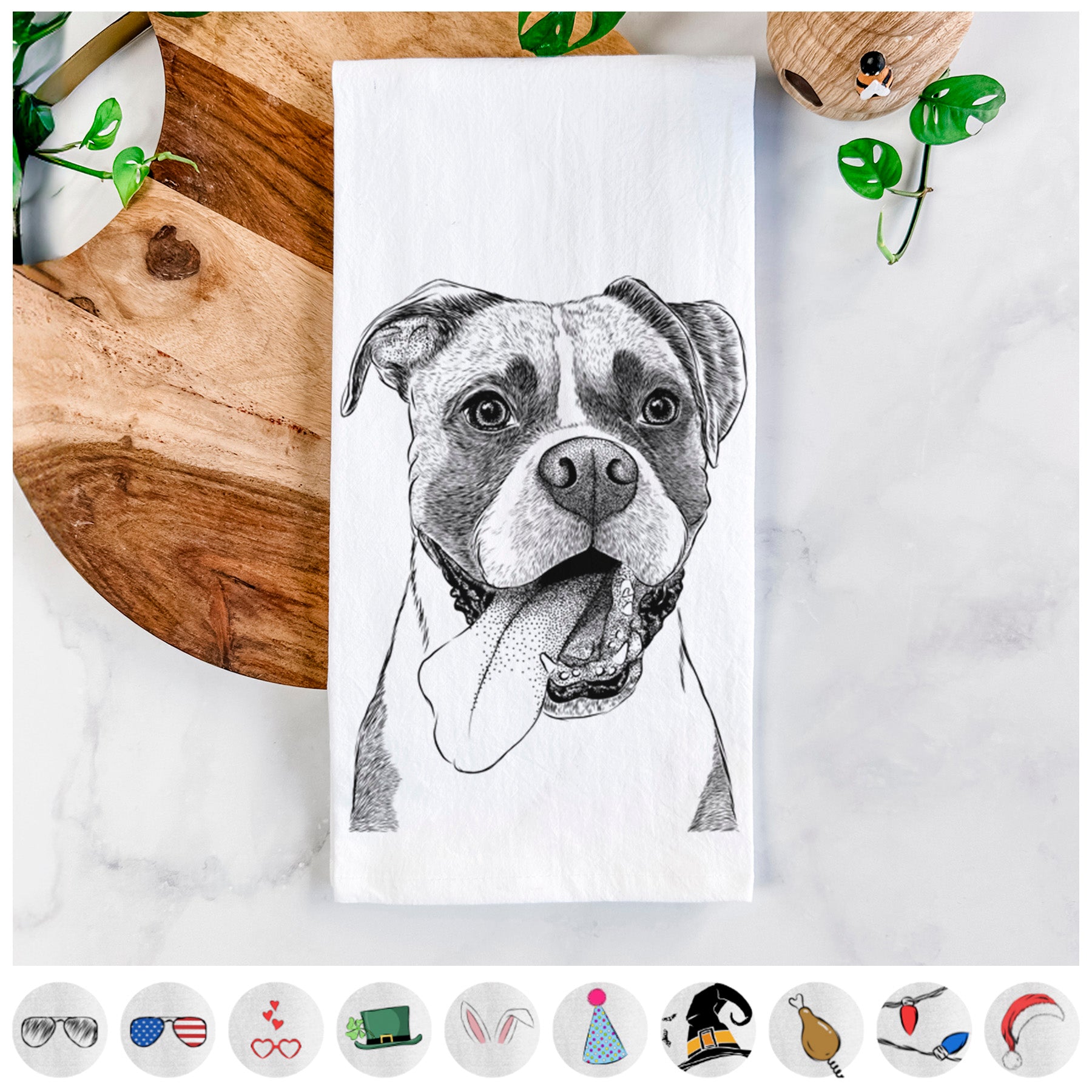 Tuckeroo the Boxer Tea Towel